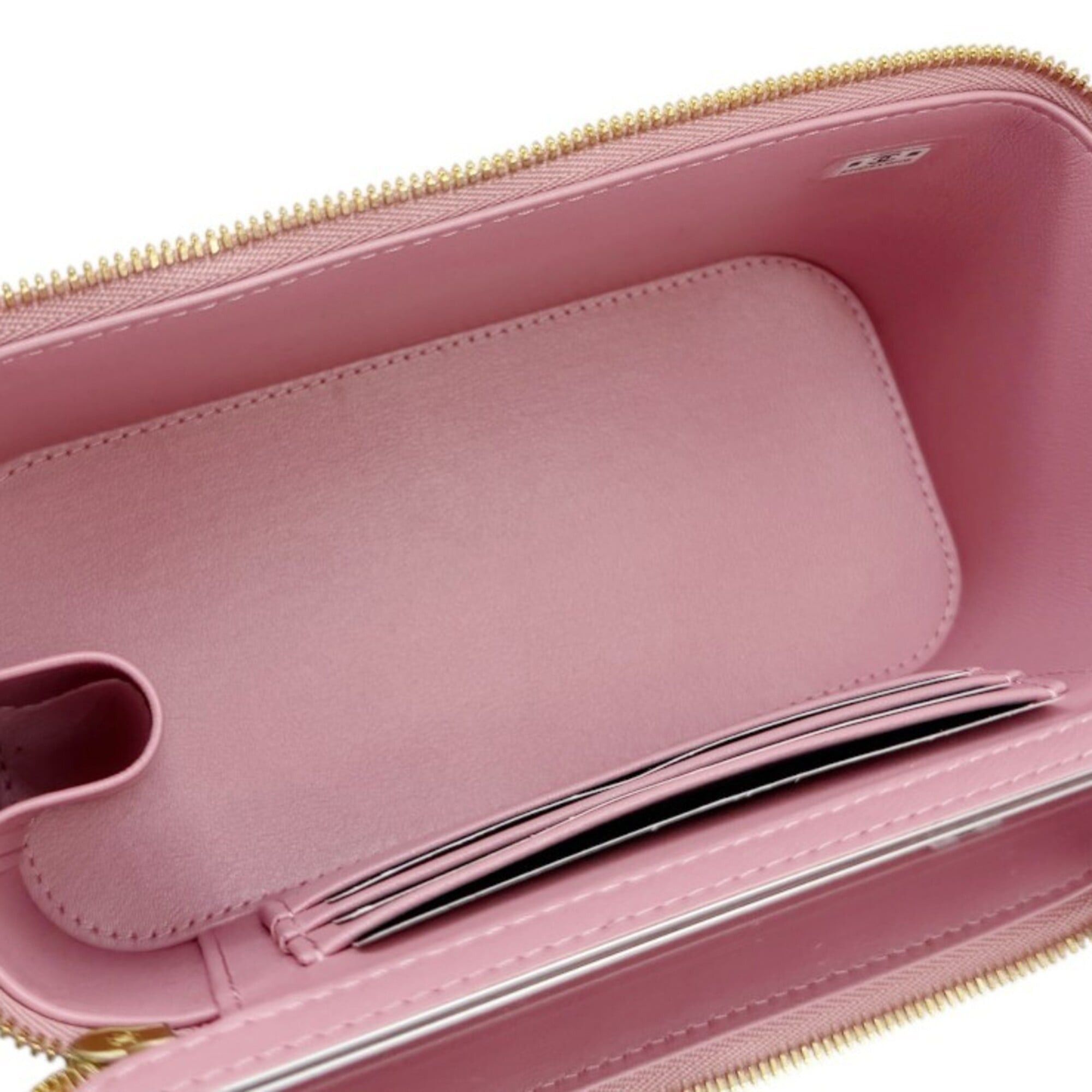 Chanel CHANEL Matelassé Lambskin Pink Vanity Shoulder Bag Handbag with Coco Mark - Women's Size ONE SIZE - 14 Thumbnail