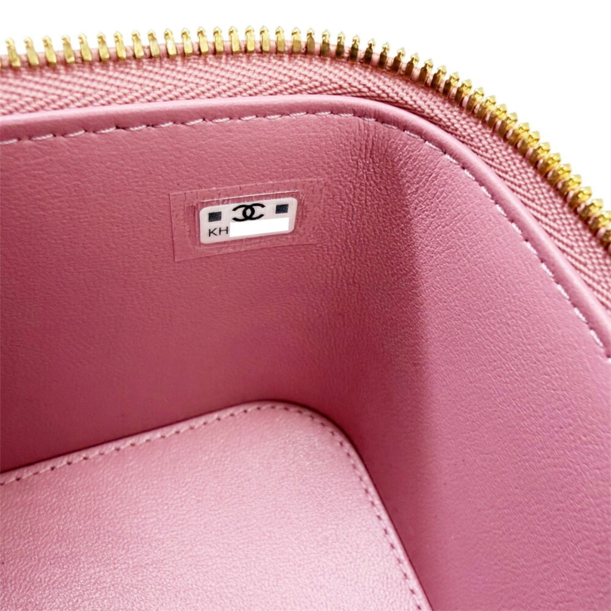 Chanel CHANEL Matelassé Lambskin Pink Vanity Shoulder Bag Handbag with Coco Mark - Women's Size ONE SIZE - 15 Thumbnail