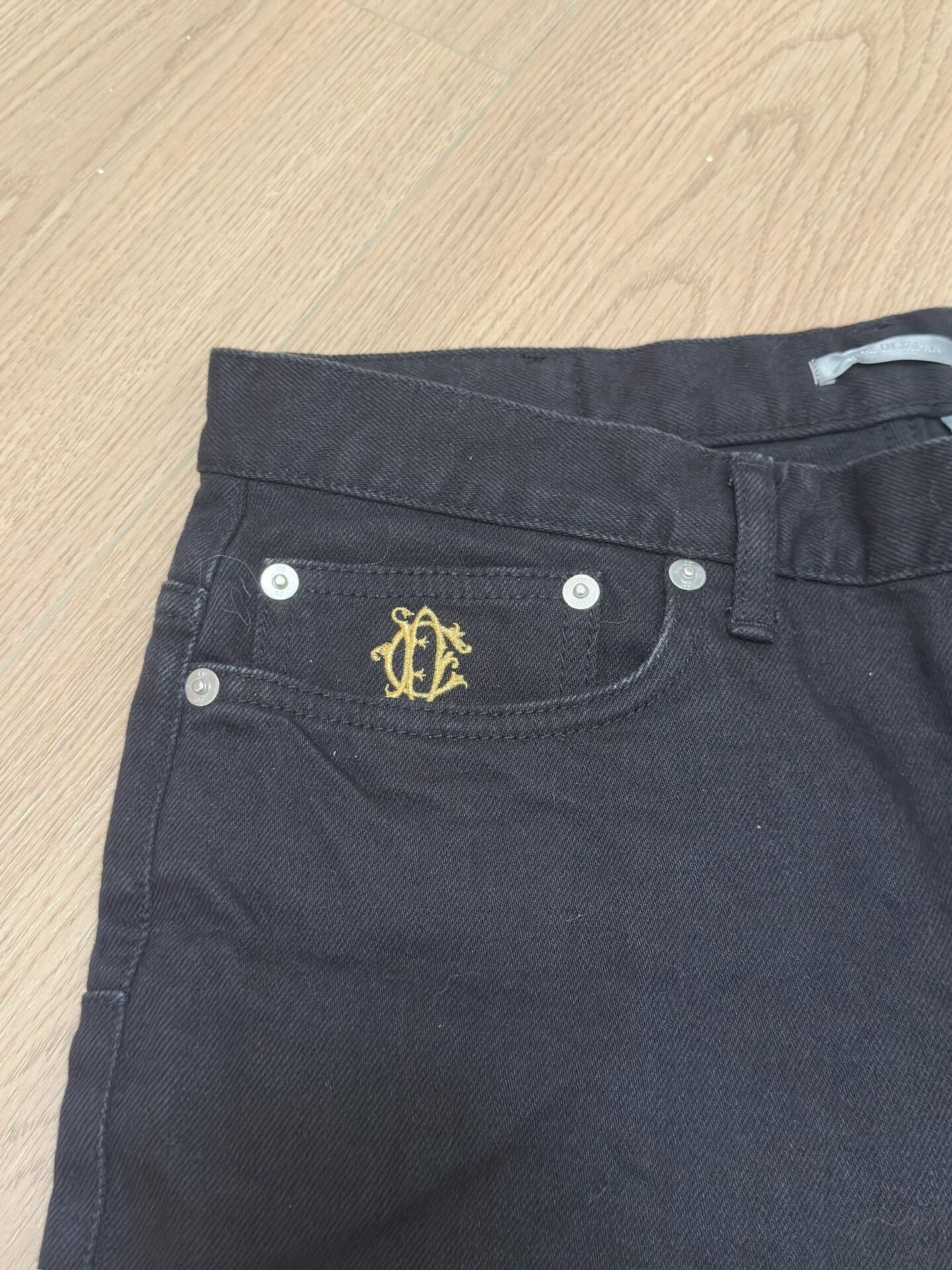 Dior Dior CD Embroidered Logo Black Jeans Size US 30 / EU 46 - 2 Thumbnail