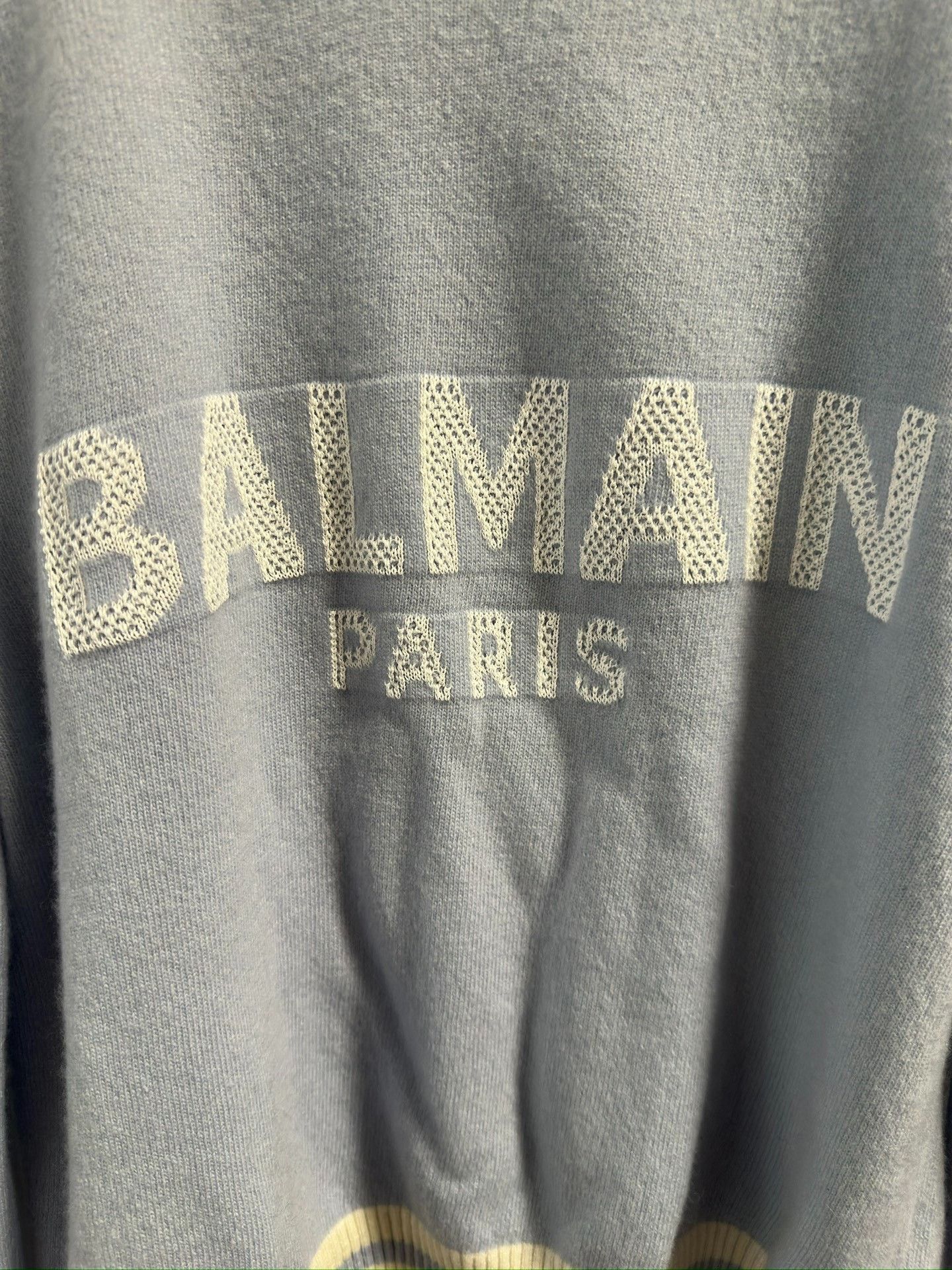 Balmain Balmain Women's Light Blue Logo Sweater Size XS / US 0-2 / IT 36-38 - 2 Thumbnail