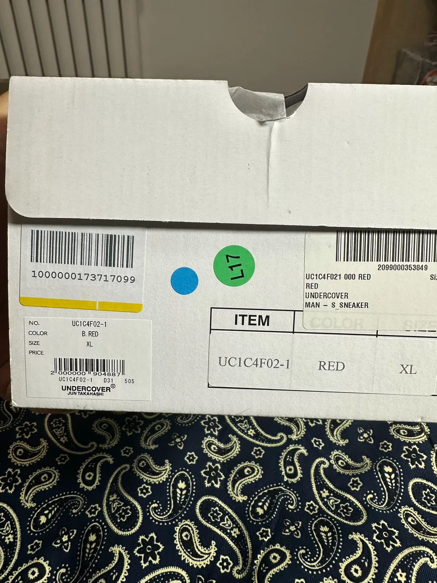 Undercover Under Cover RED UC1C4F021 Size US 12 / EU 45 - 2 Thumbnail