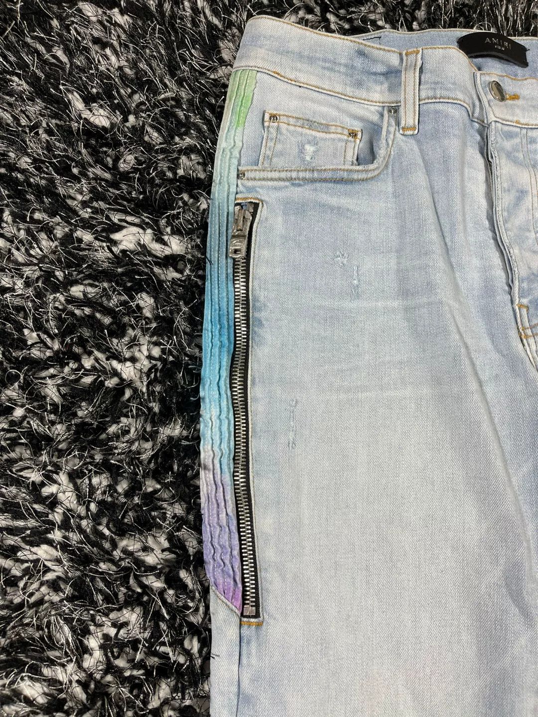 Amiri Amiri Watercolor Half Track Jean Size US 33 - 4 Thumbnail