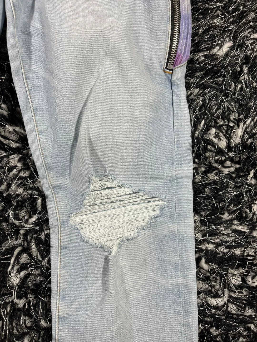 Amiri Amiri Watercolor Half Track Jean Size US 33 - 3 Thumbnail