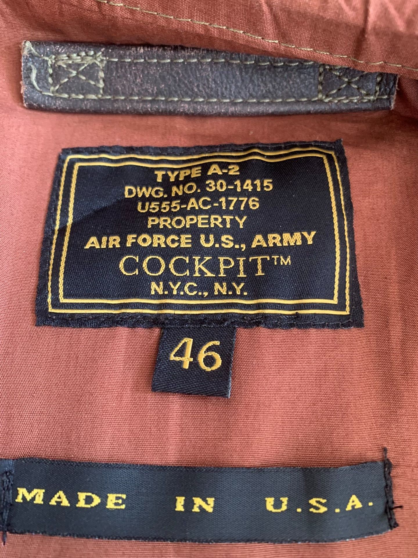 Cockpit USA Cockpit A2 Distressed Horsehide Leather Jacket Size US S / EU 44-46 / 1 - 4 Thumbnail