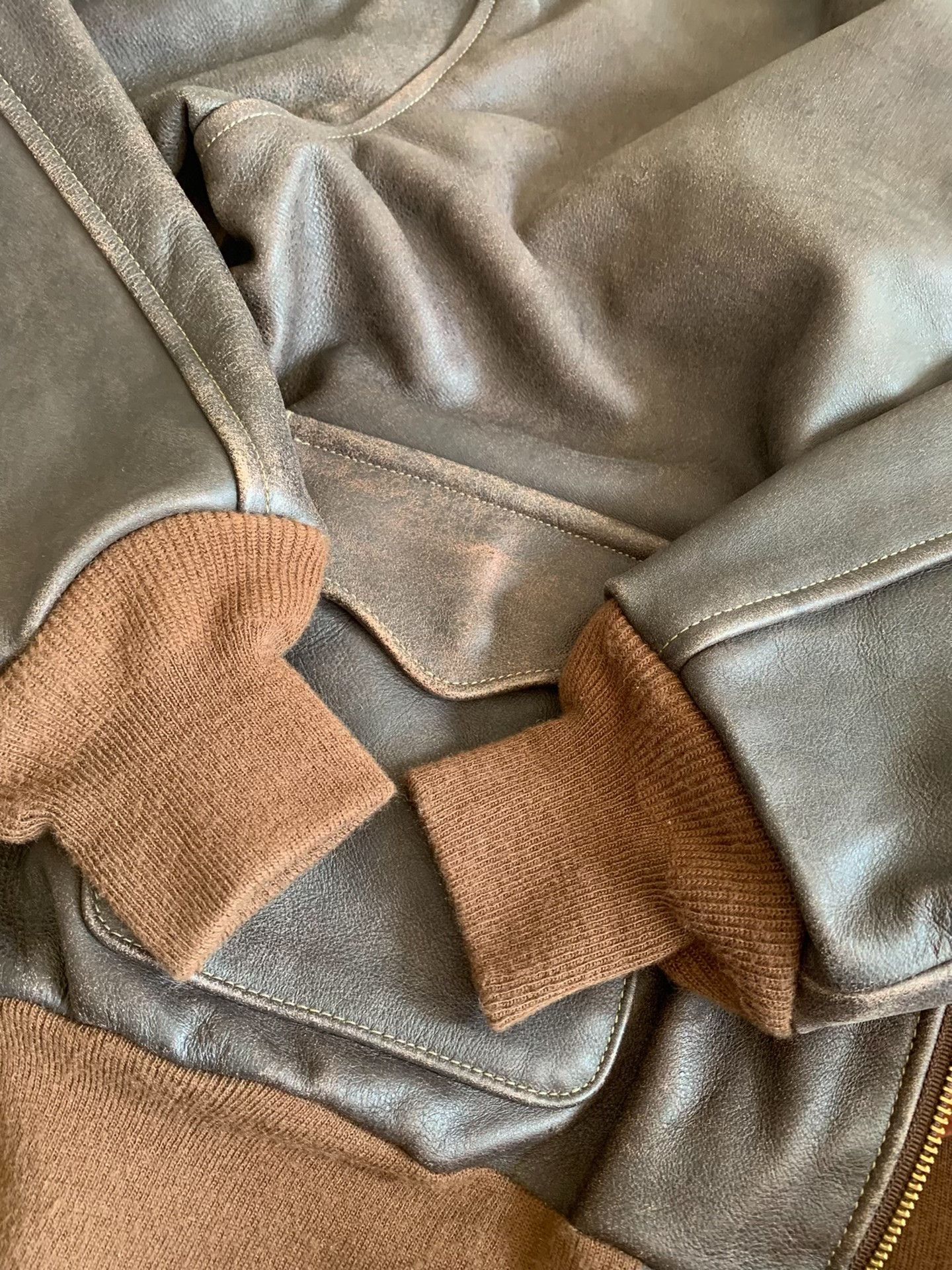 Cockpit USA Cockpit A2 Distressed Horsehide Leather Jacket Size US S / EU 44-46 / 1 - 8 Thumbnail