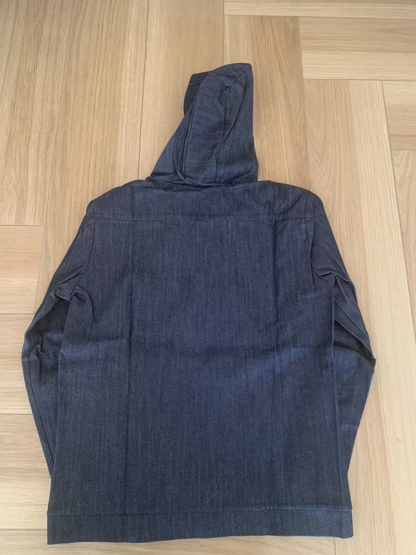 Helas Hellequino Street Vintage Denim Hooded Shirt Size US L / EU 52-54 / 3 - 2 Thumbnail