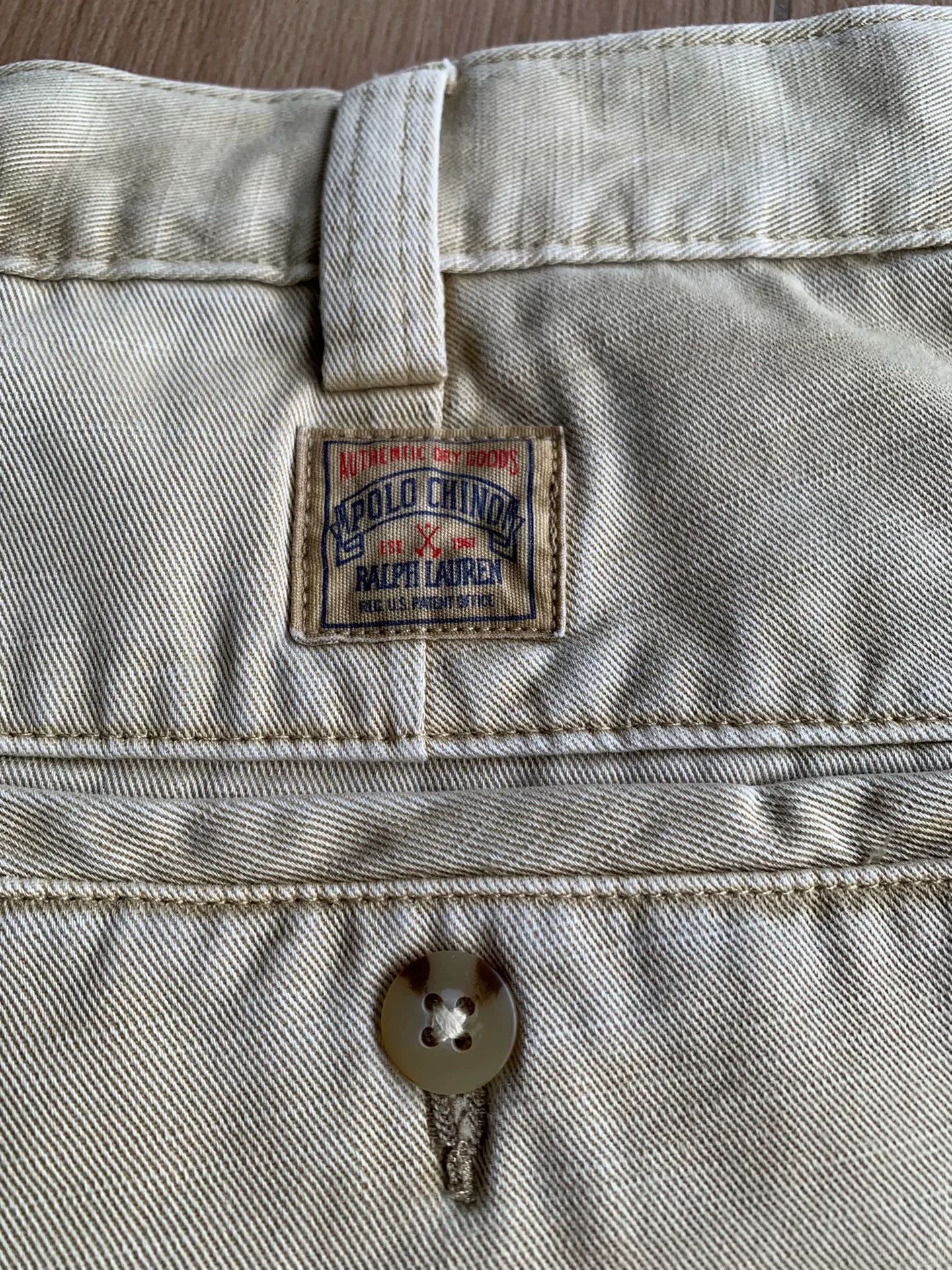 Polo Ralph Lauren Polo Ralph Lauren Washed Distressed Chino Shorts Size US 34 / EU 50 - 3 Thumbnail