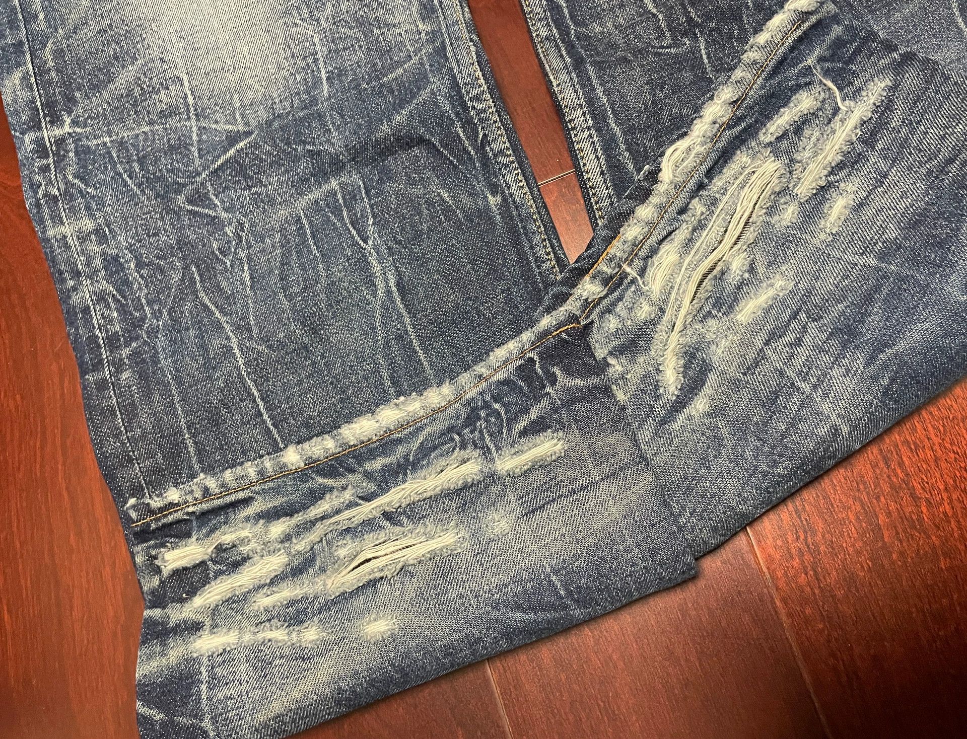 Celine Celine Washed Distressed Jeans Size US 34 / EU 50 - 4 Thumbnail