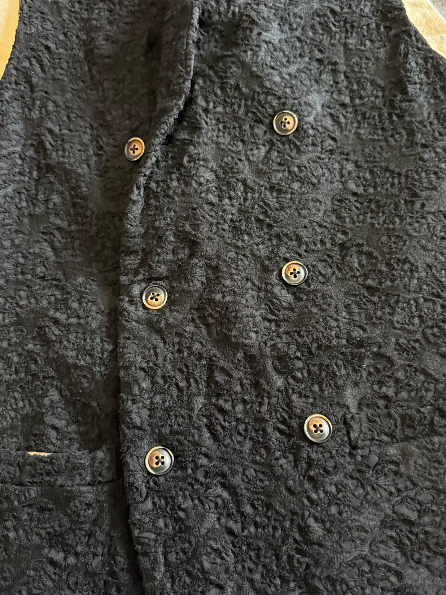 Uma Wang Uma Wang Men's Double-Breasted Shawl Vest Size US S / EU 44-46 / 1 - 3 Thumbnail