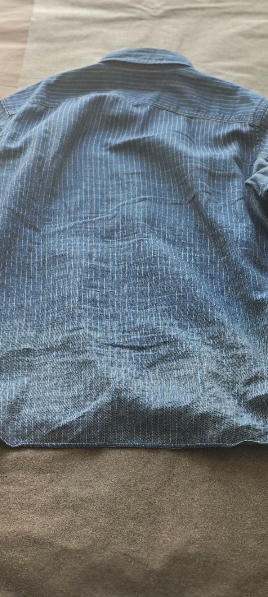 RRL Ralph Lauren RRL Ralph Lauren 2015 Blue Striped Shirt Size US S / EU 44-46 / 1 - 2 Thumbnail