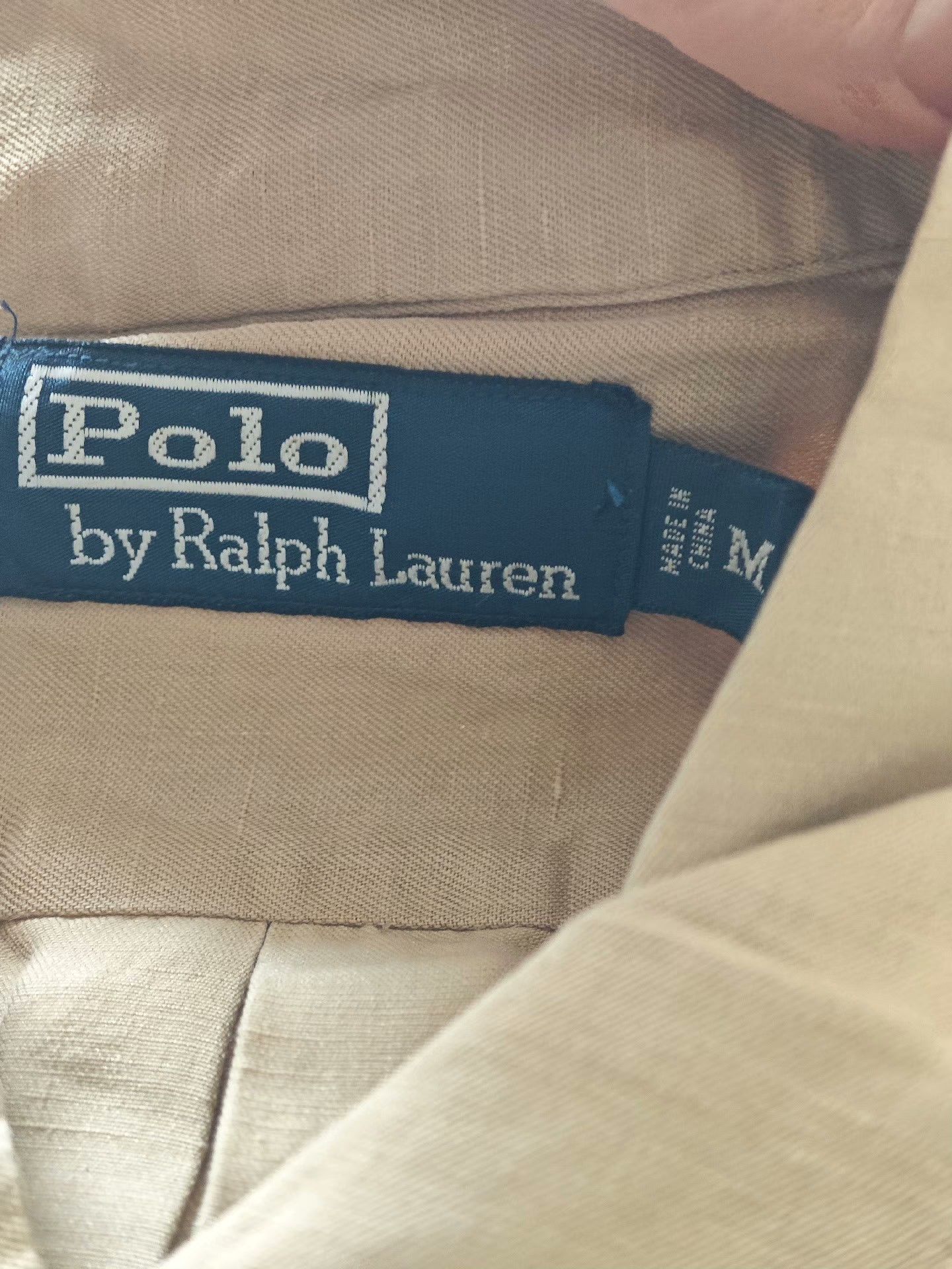 Ralph Lauren RL Polo Khaki Linen Short Sleeve Shirt Size US M / EU 48-50 / 2 - 4 Thumbnail