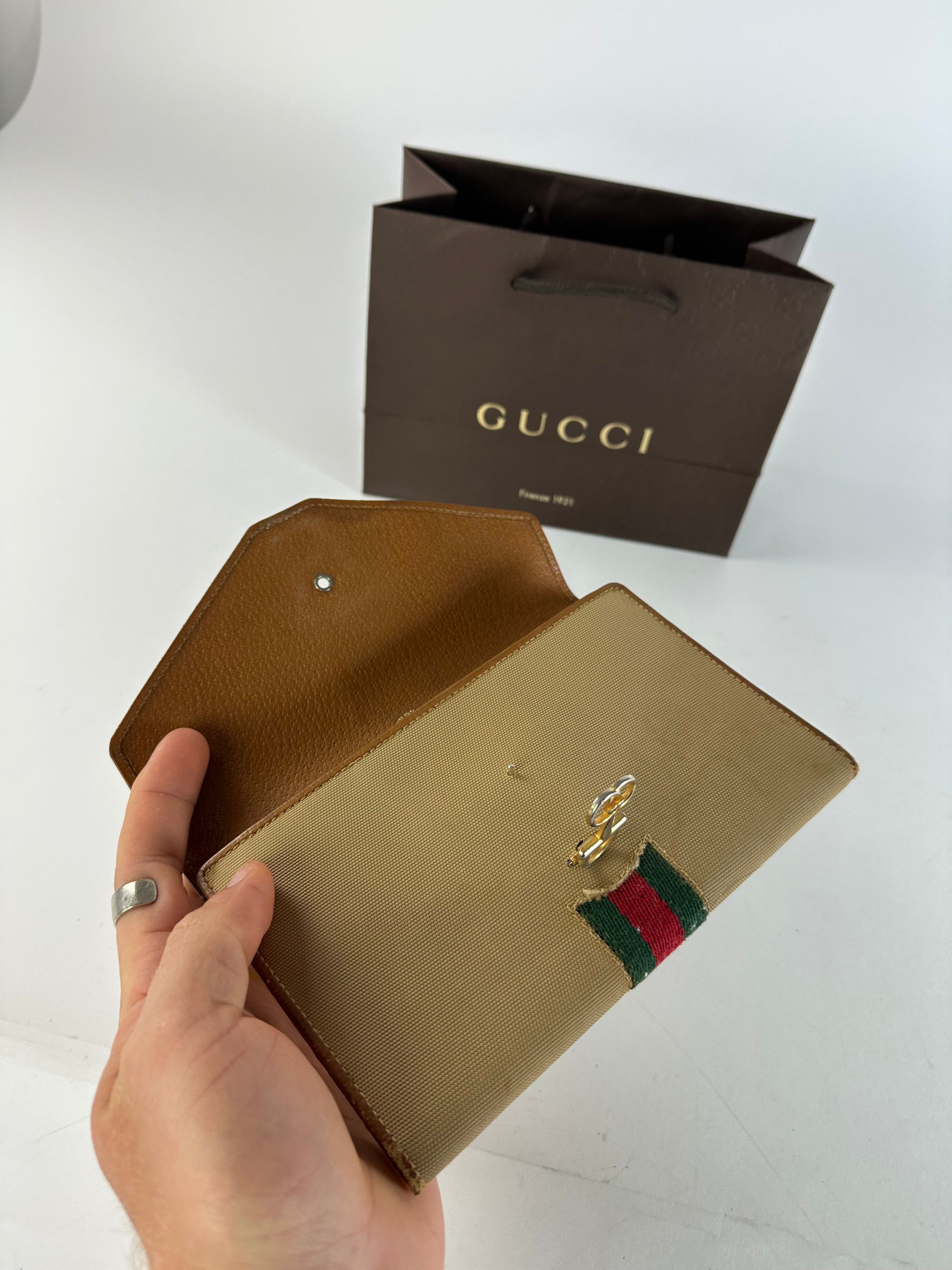 Gucci Vintage Horsebit Clutch Beige Size ONE SIZE - 3 Thumbnail