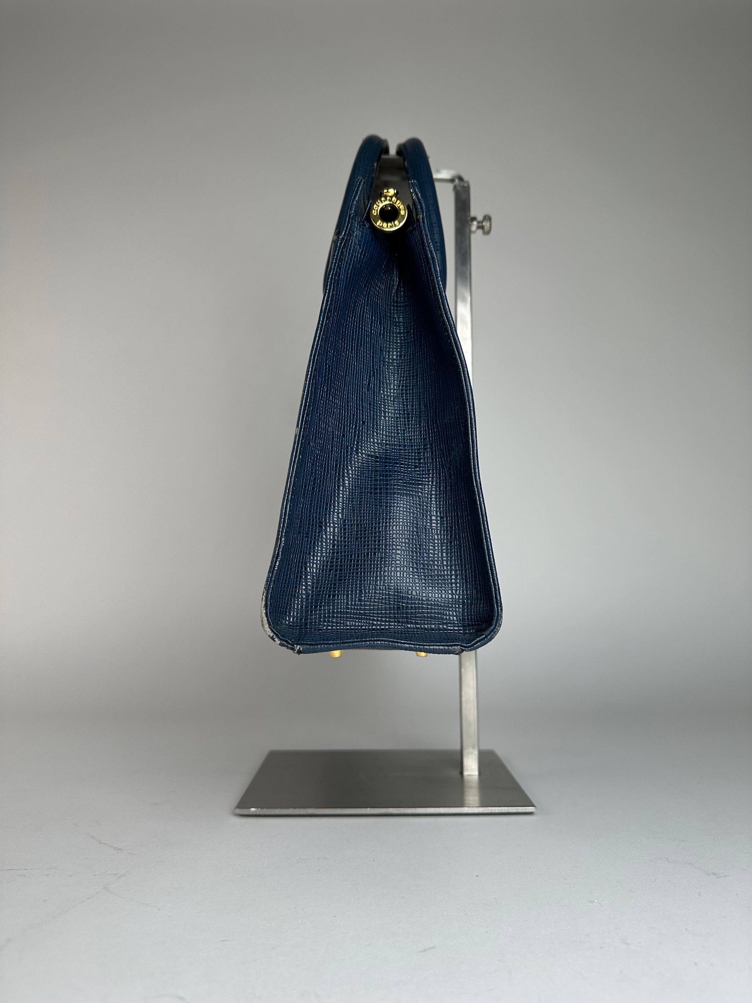 Courreges Vintage Leather Handbag Blue Size ONE SIZE - 5 Thumbnail