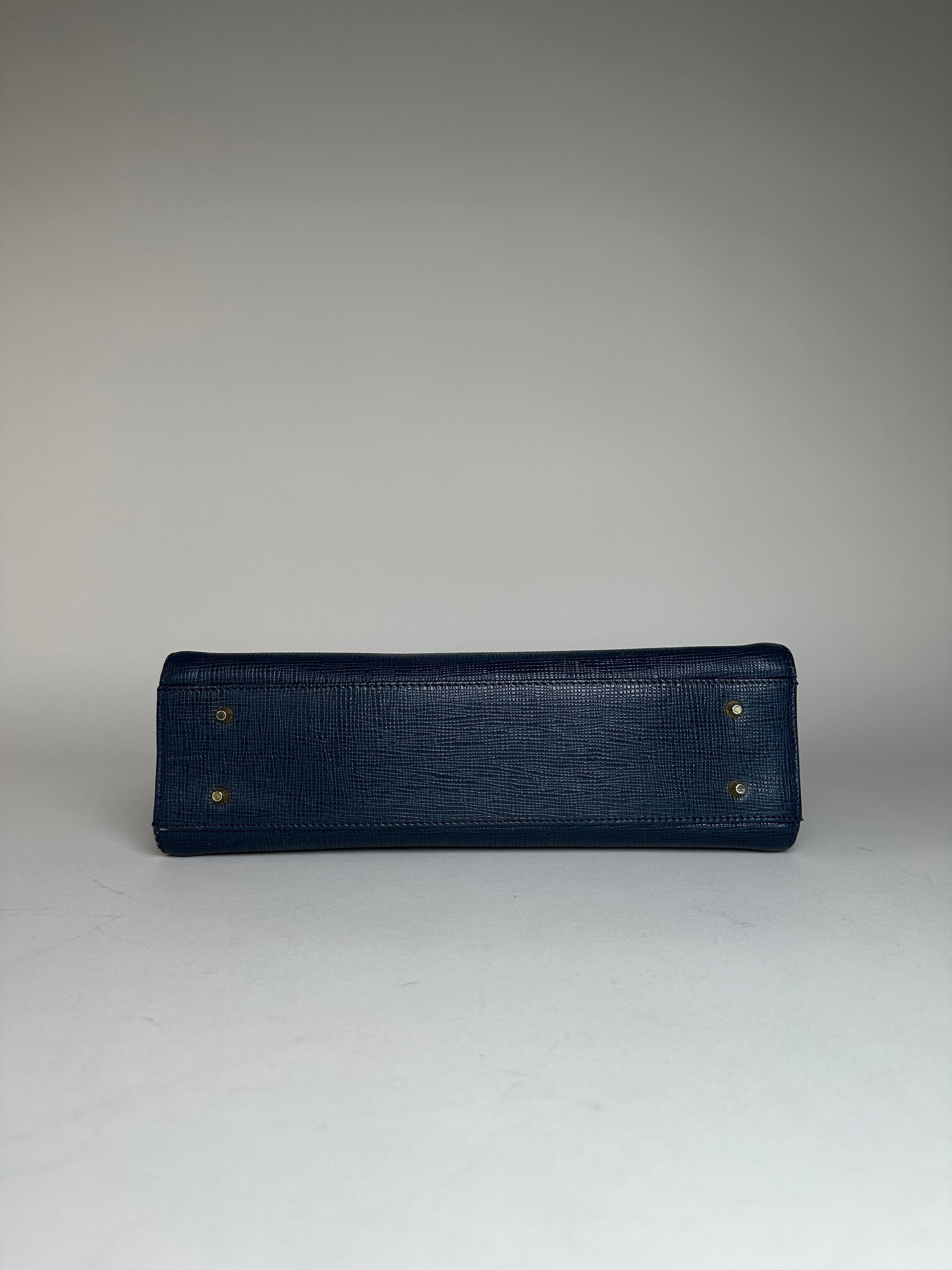 Courreges Vintage Leather Handbag Blue Size ONE SIZE - 7 Thumbnail