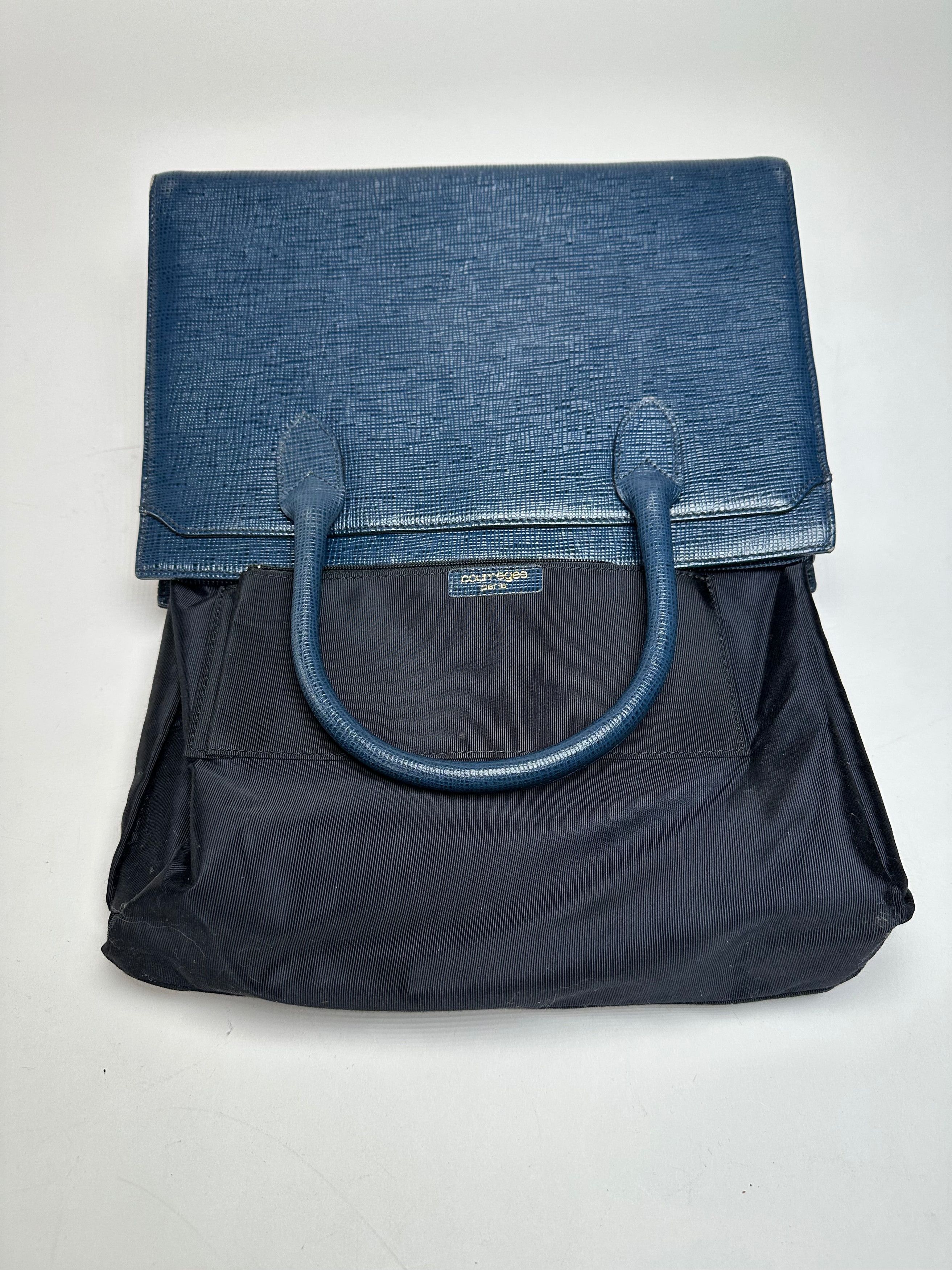 Courreges Vintage Leather Handbag Blue Size ONE SIZE - 8 Thumbnail