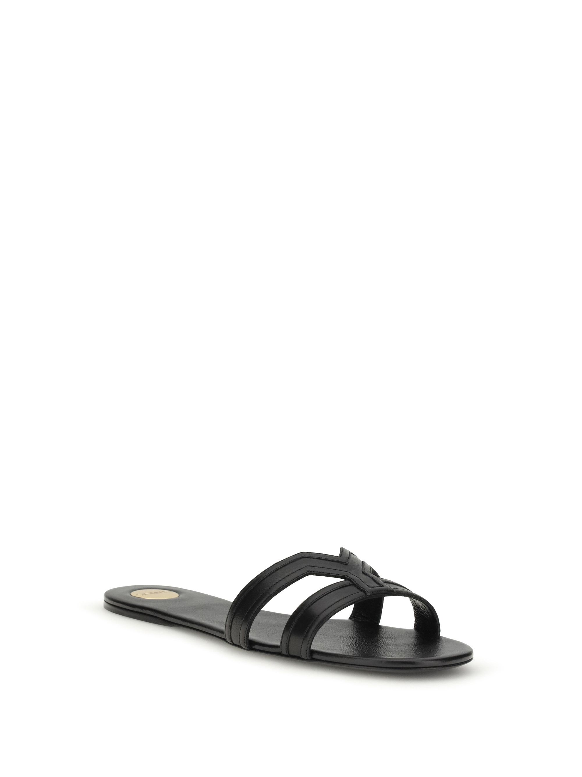 Saint Laurent Paris Smooth leather Mabrouka Sandals Size US 8.5 / IT 38.5 - 2 Thumbnail