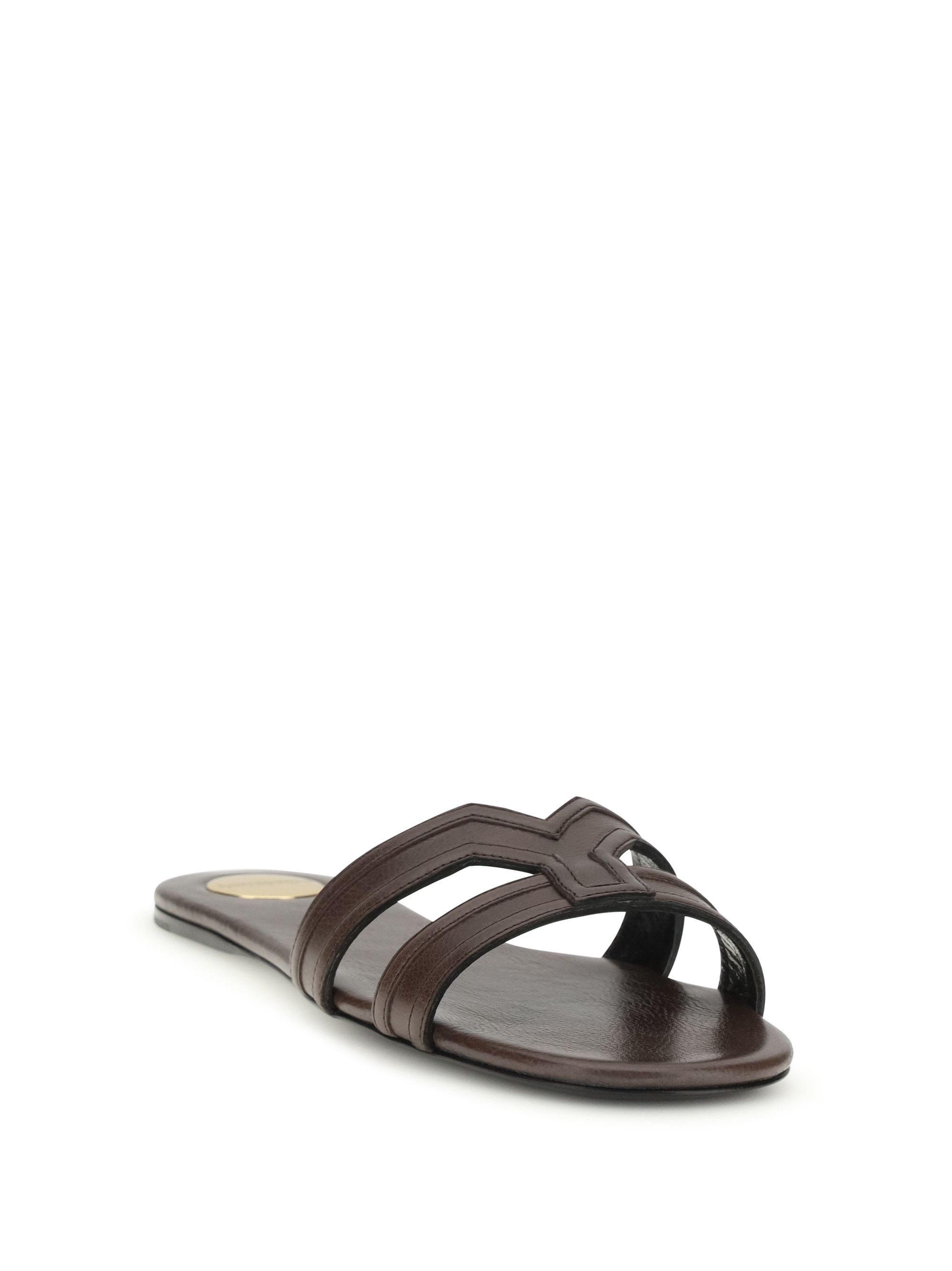 Saint Laurent Paris Smooth leather Mabrouka Sandals Size US 10 / IT 40 - 2 Thumbnail