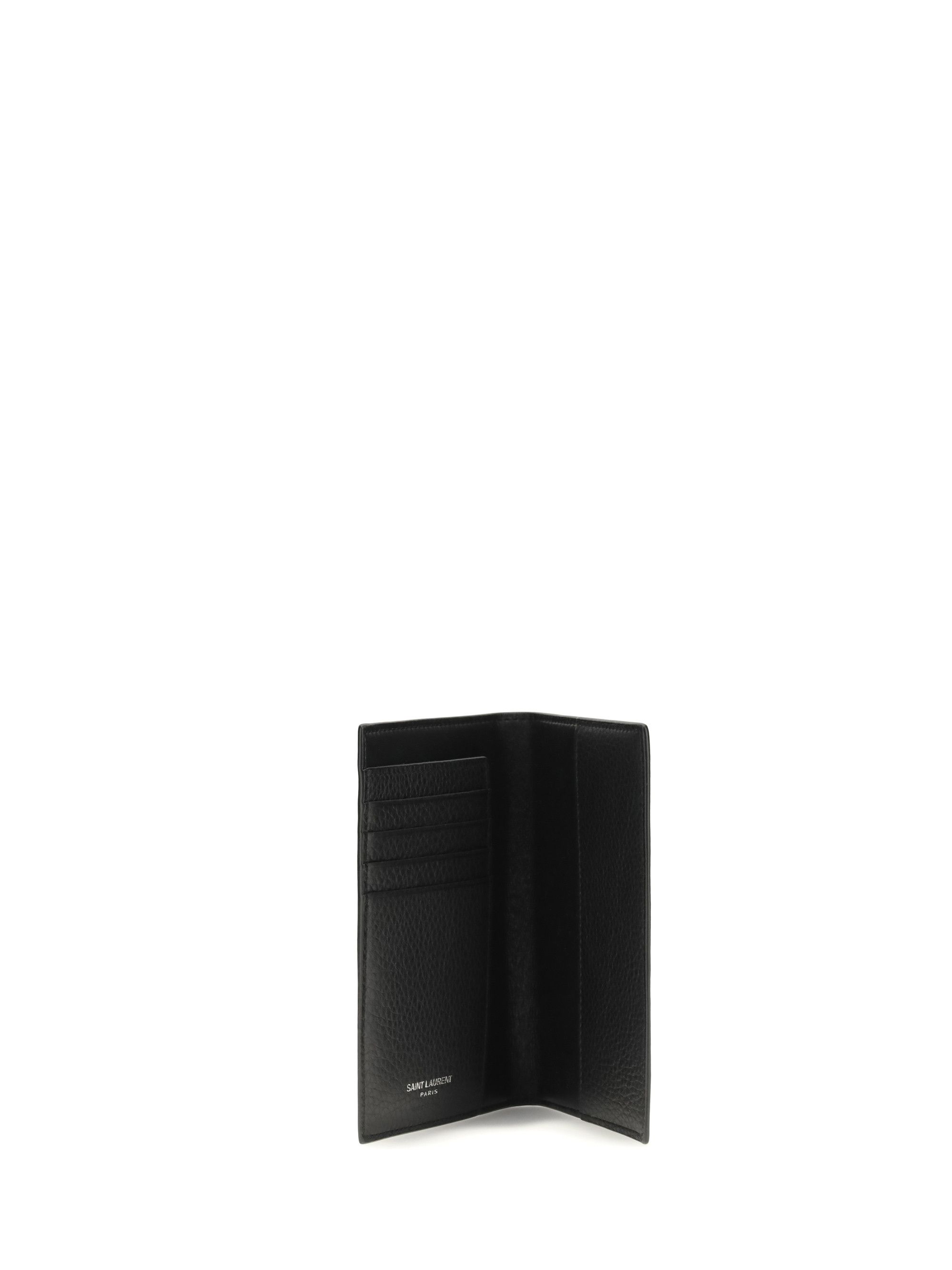 Saint Laurent Paris Tiny Cassandre Passport Holder in hammered leather Size ONE SIZE - 3 Thumbnail