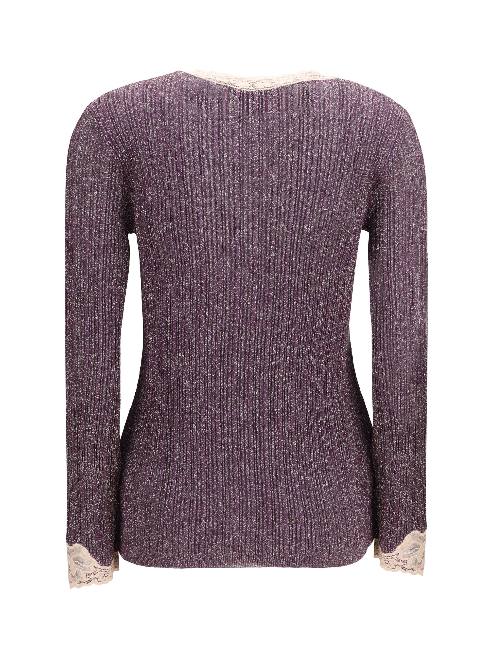 Valentino Lurex knit Cardigan with lace Size L / US 10 / IT 46 - 2 Thumbnail