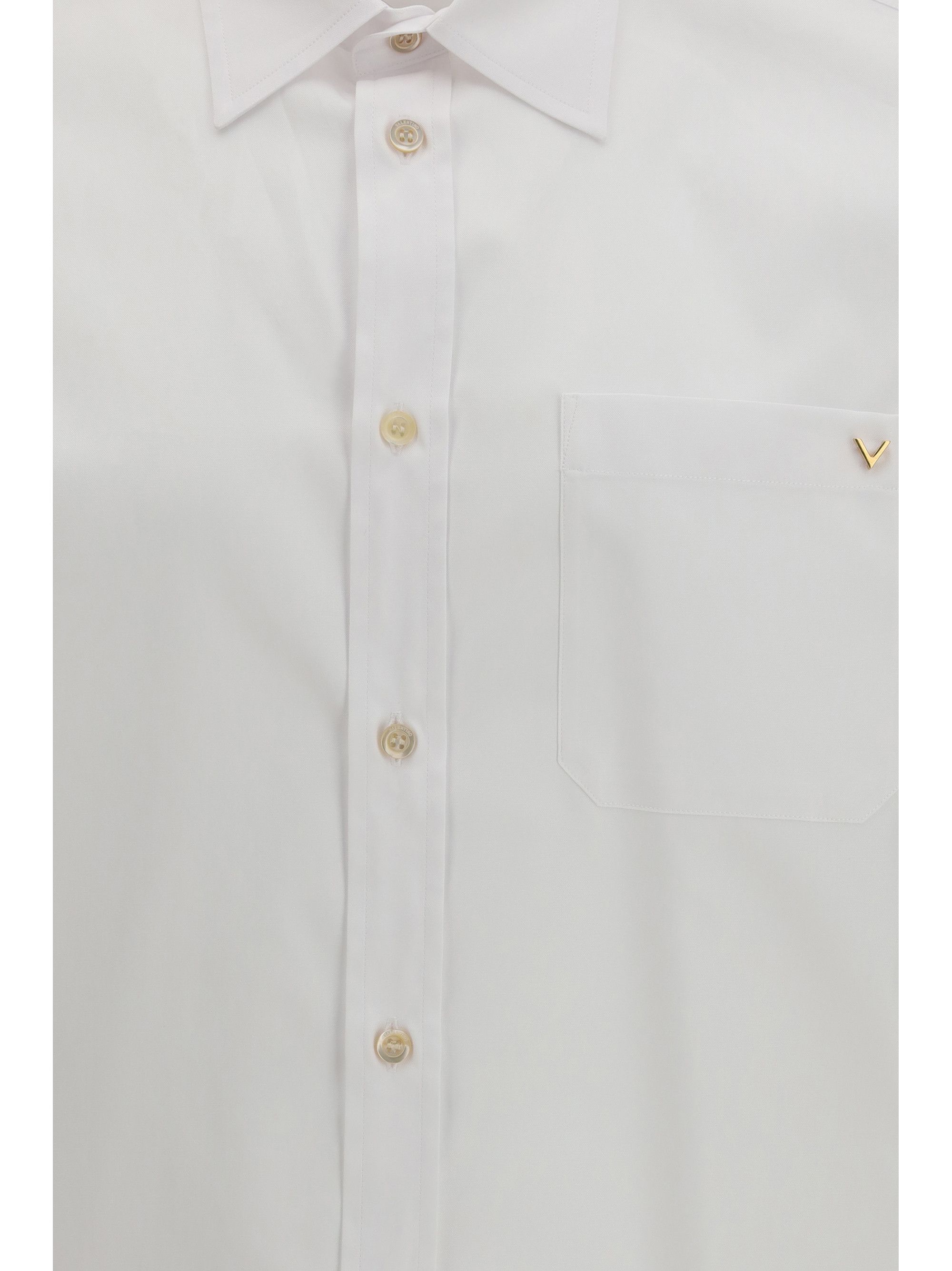 Valentino Light cotton oxford Shirt with VGold Size US M / EU 48-50 / 2 - 3 Thumbnail