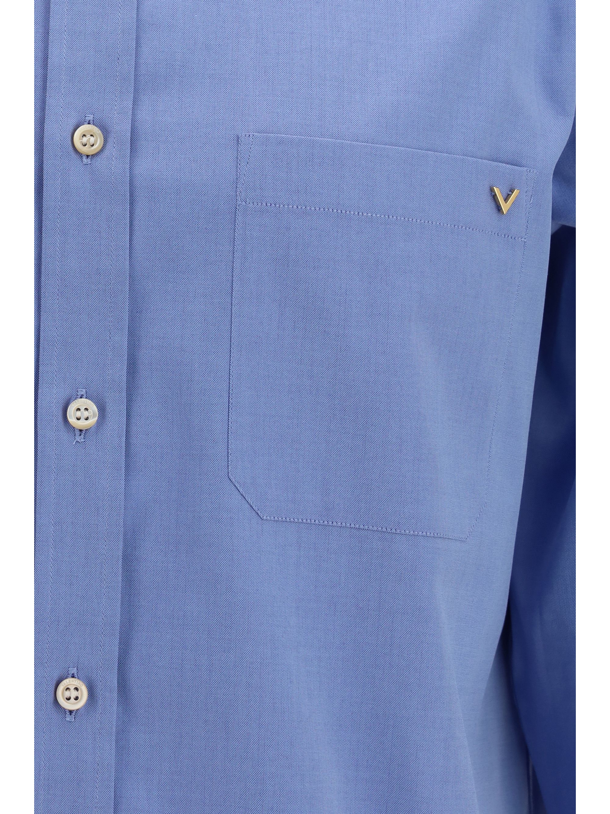 Valentino Lightweight cotton Shirt with VGold Size US XL / EU 56 / 4 - 3 Thumbnail