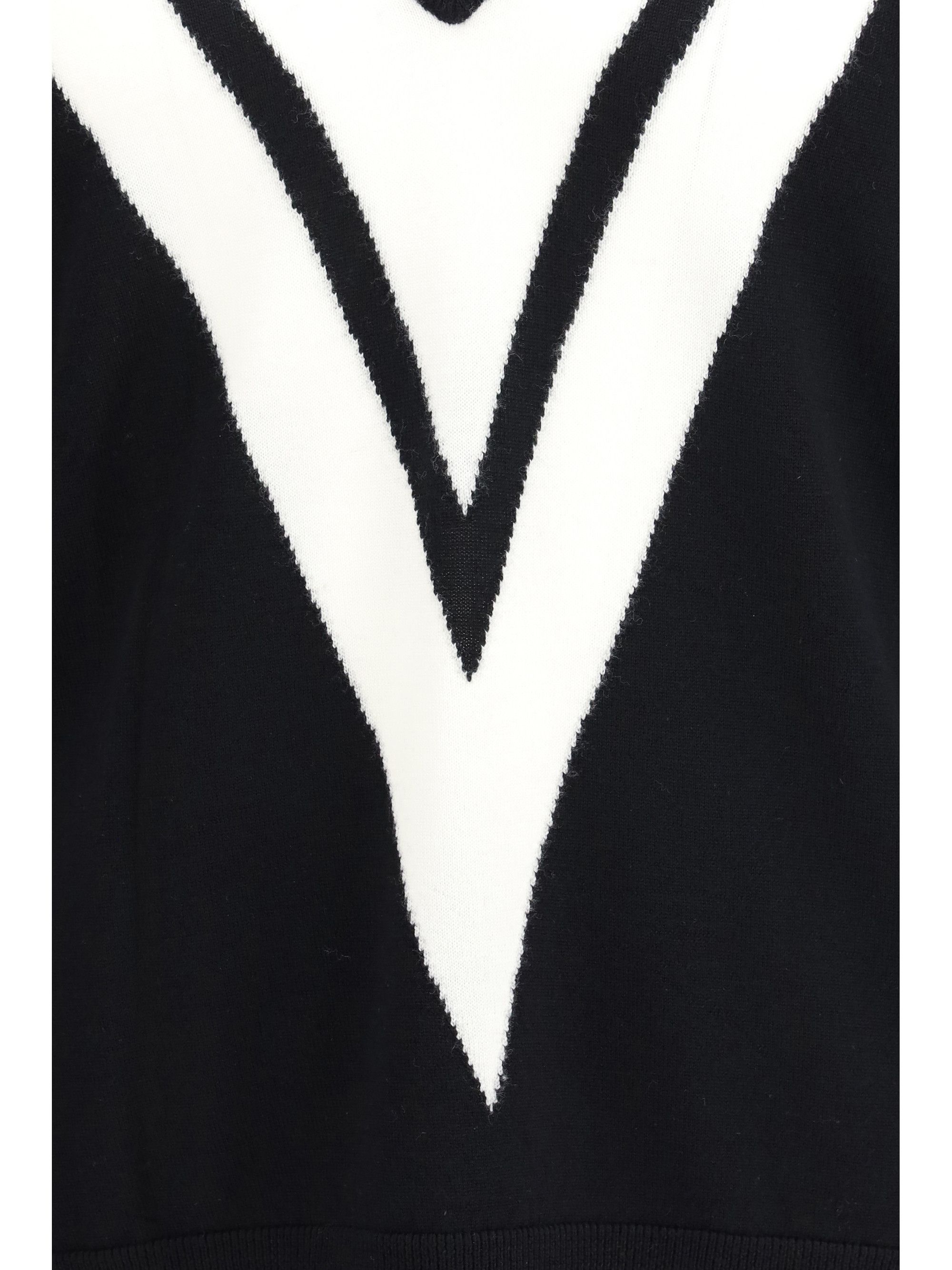 Valentino Sweater in virgin wool with intarsia V detail Size US S / EU 44-46 / 1 - 3 Thumbnail