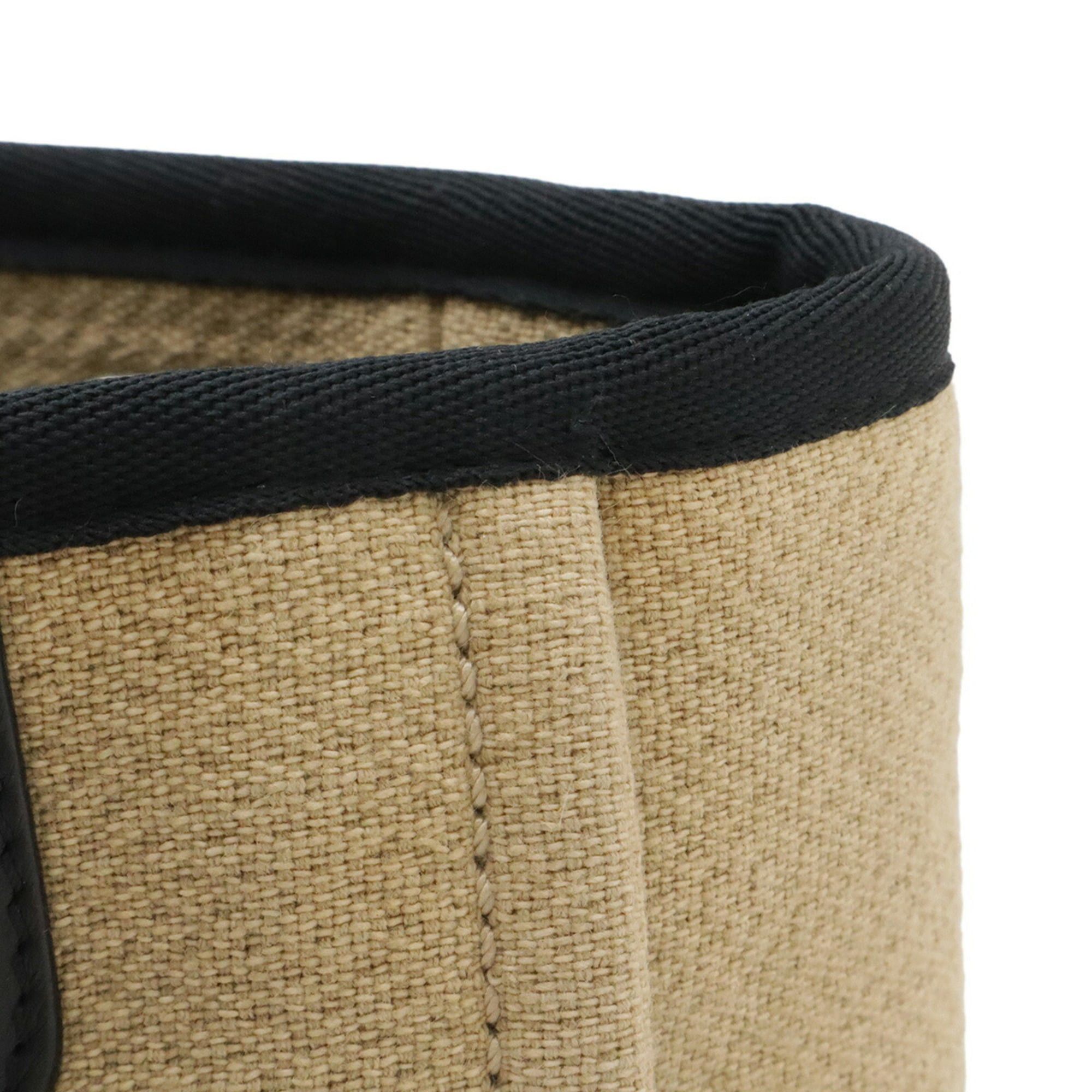 Chanel CHANEL Deauville PM Tote Bag, Shoulder Chain Strap, Canvas and Leather, Beige, A66939 Size ONE SIZE - 5 Thumbnail