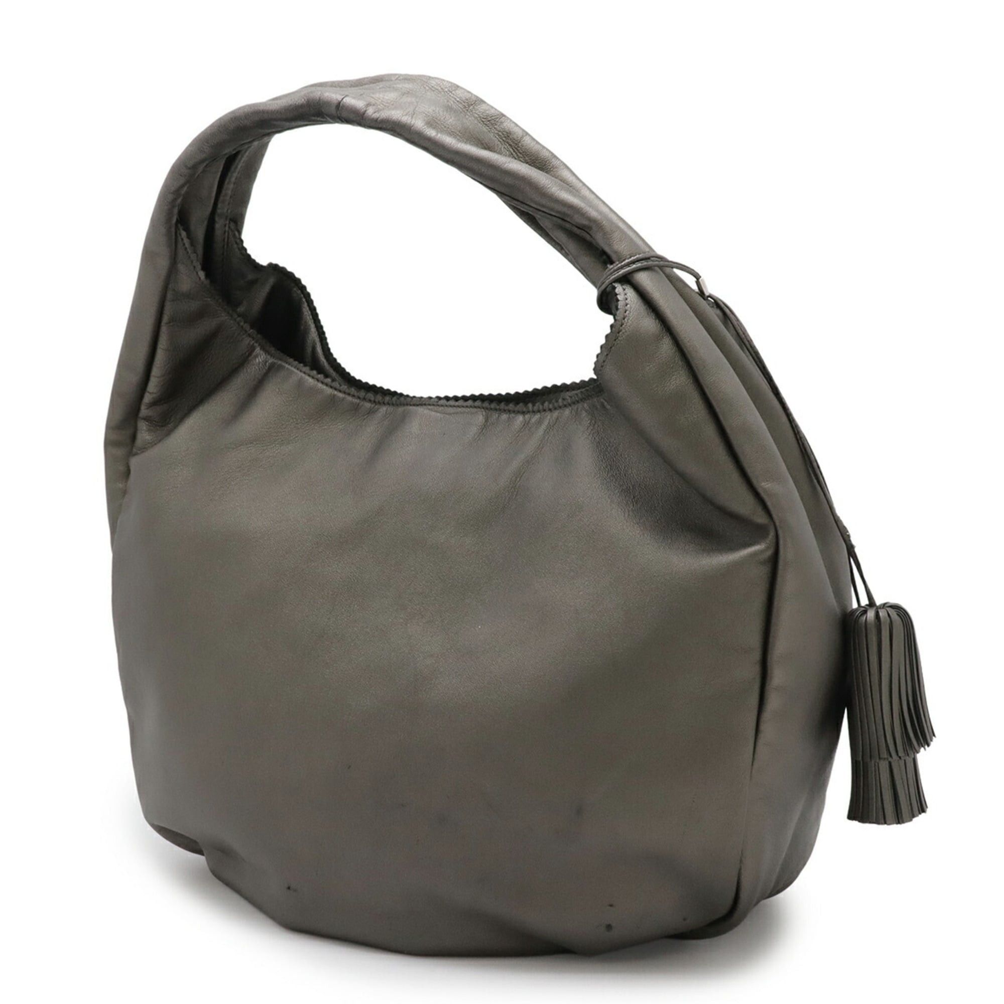 Loewe LOEWE Viento 30 Anagram Shoulder Bag/Handbag with Charm, Nappa Leather, Metallic Silver Size ONE SIZE - 3 Thumbnail