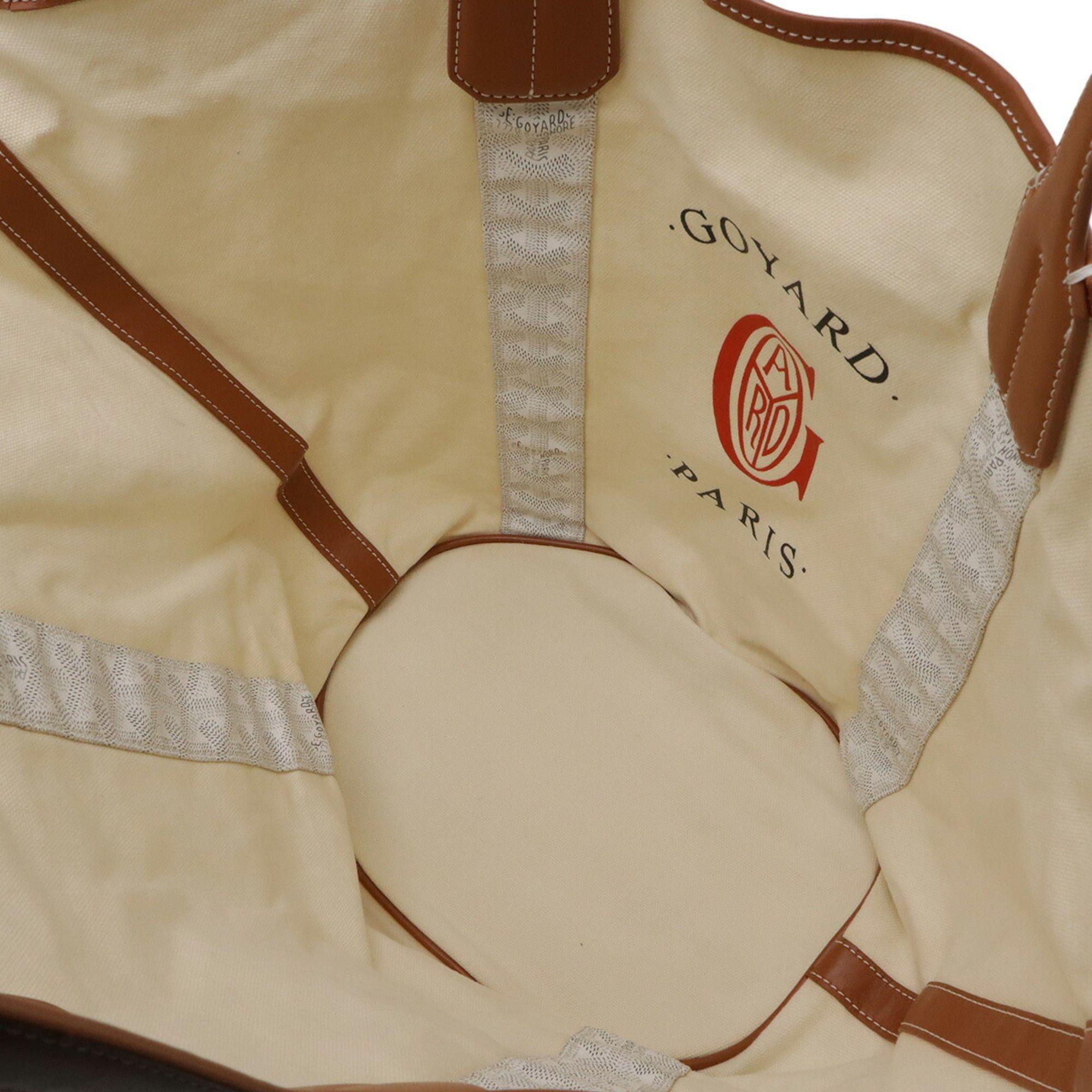 Goyard GOYARD Bellara Handbag Tote Bag Shoulder Reversible Coated Canvas Leather White Brown Size ONE SIZE - 9 Thumbnail