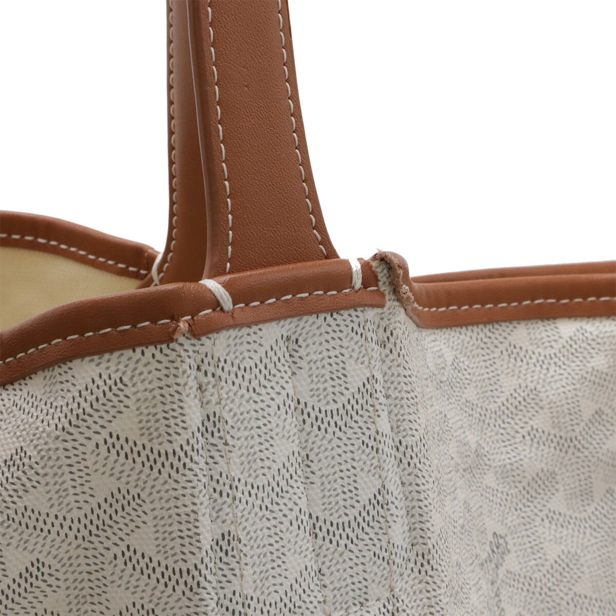 Goyard GOYARD Bellara Handbag Tote Bag Shoulder Reversible Coated Canvas Leather White Brown Size ONE SIZE - 8 Thumbnail