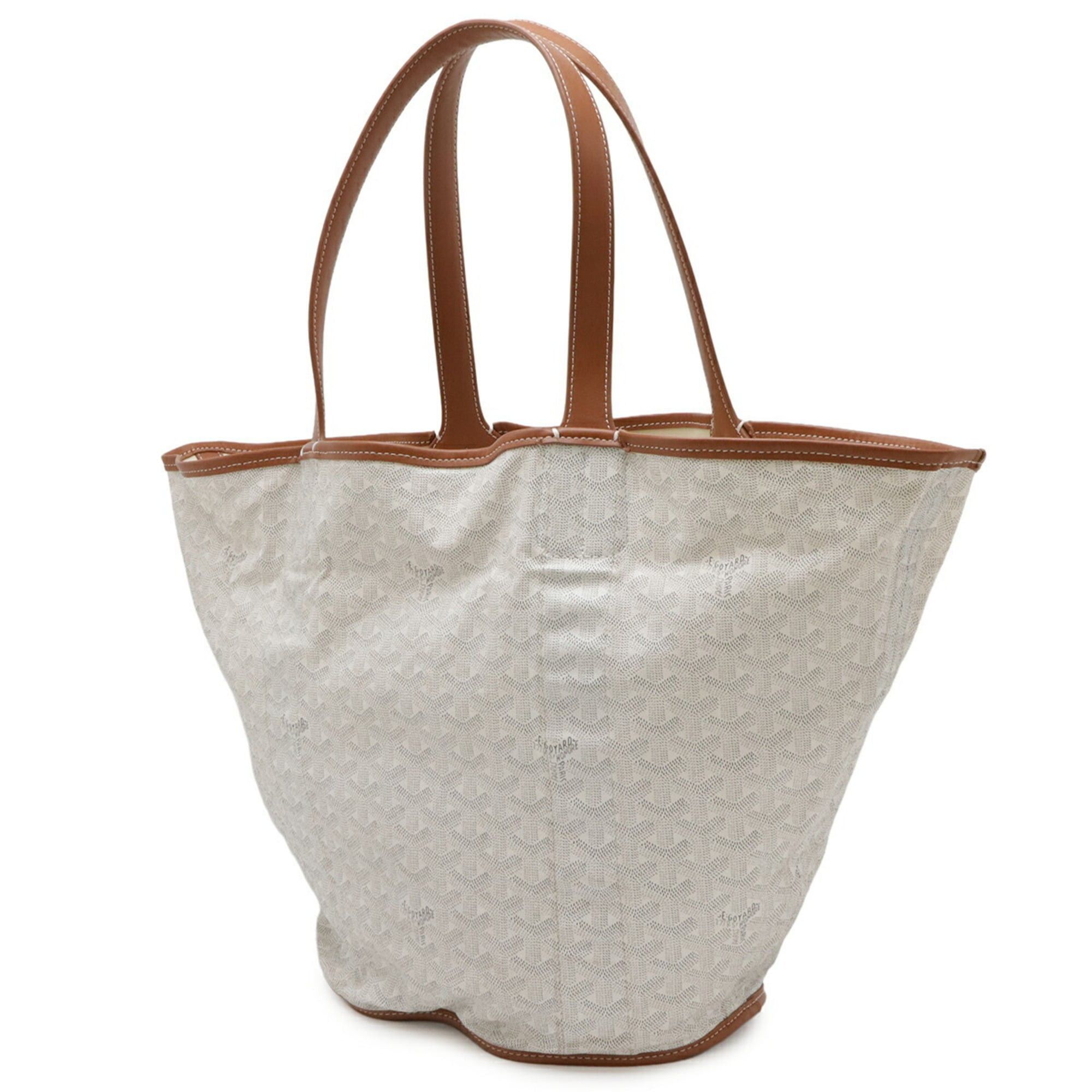 Goyard GOYARD Bellara Handbag Tote Bag Shoulder Reversible Coated Canvas Leather White Brown Size ONE SIZE - 3 Thumbnail