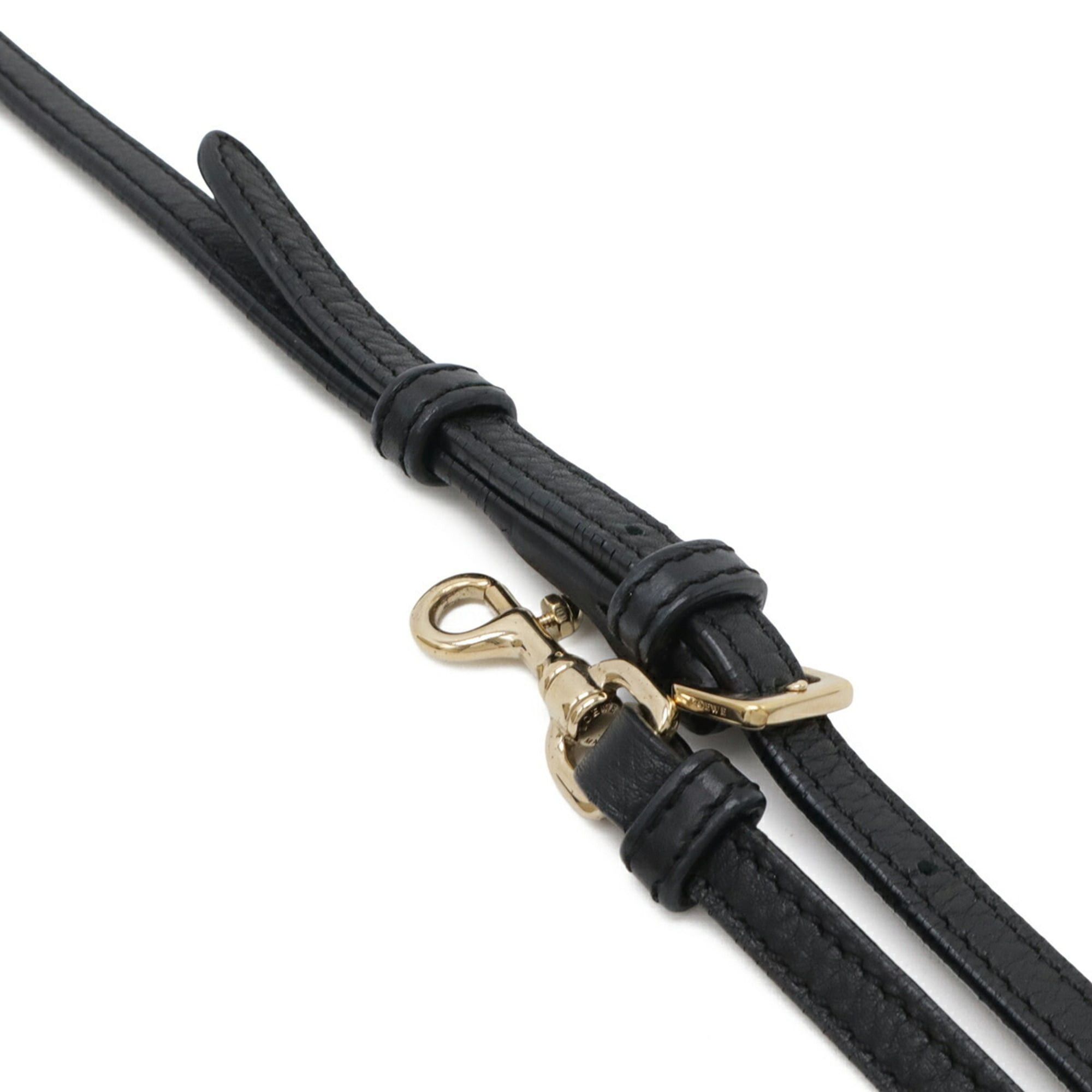 Loewe LOEWE Amazona 23 Anagram Handbag Shoulder Bag Leather Greige Black Size ONE SIZE - 7 Thumbnail
