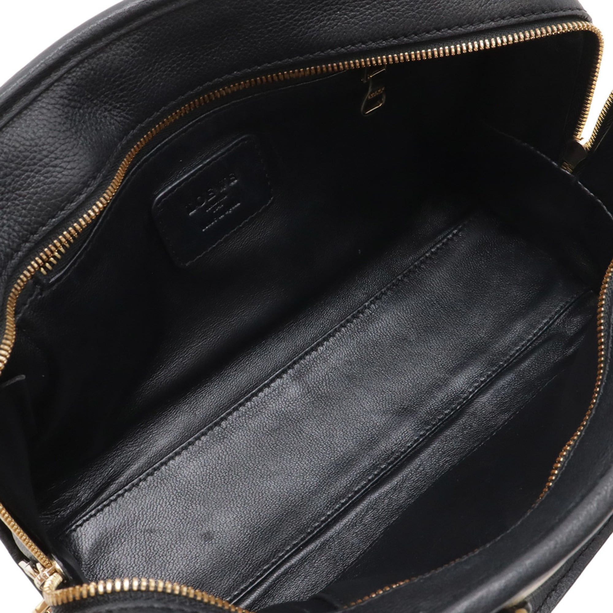 Loewe LOEWE Amazona 23 Anagram Handbag Shoulder Bag Leather Greige Black Size ONE SIZE - 9 Thumbnail
