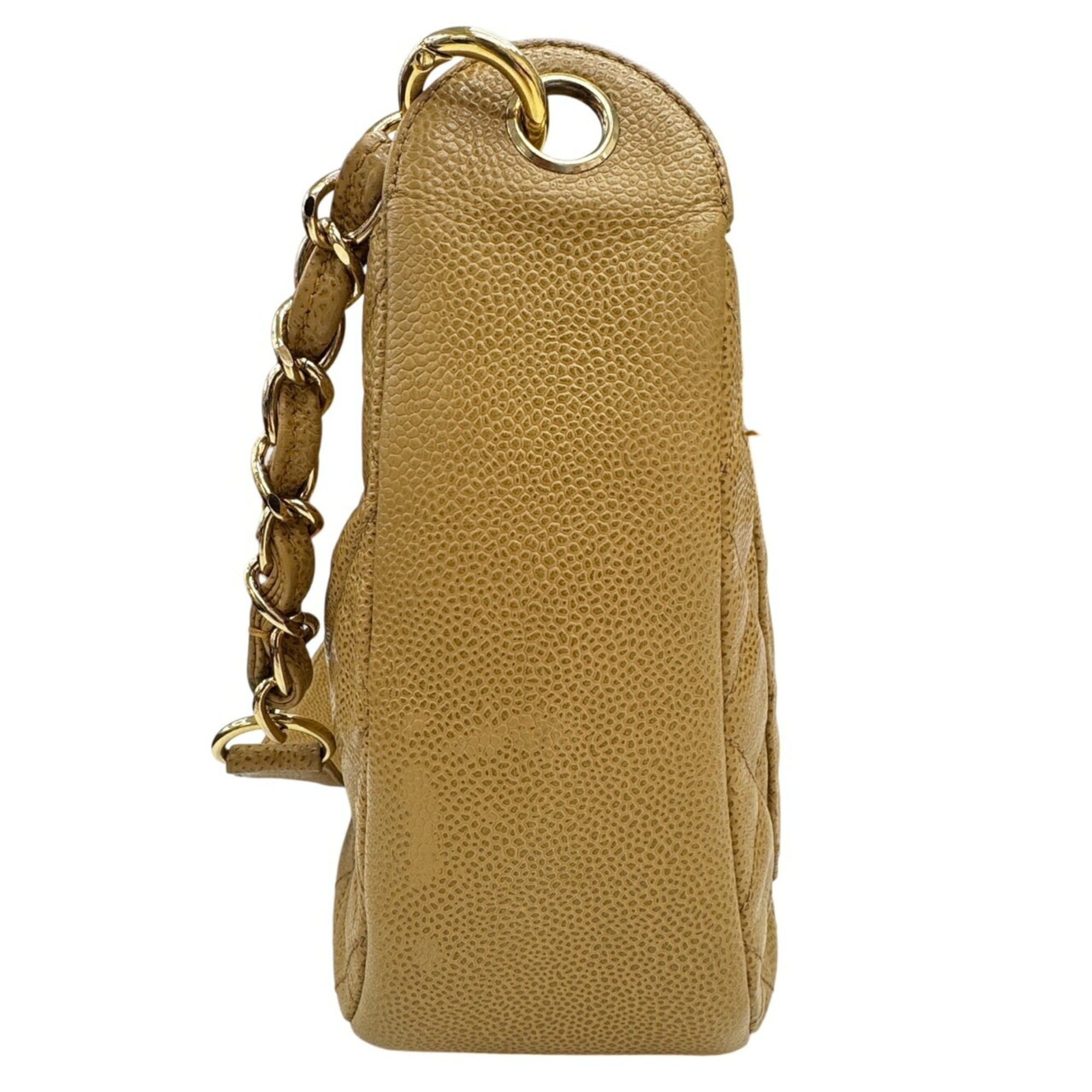Chanel CHANEL Chain Shoulder Bag, Caviar Leather, Beige, Coco Mark Size ONE SIZE - 4 Thumbnail