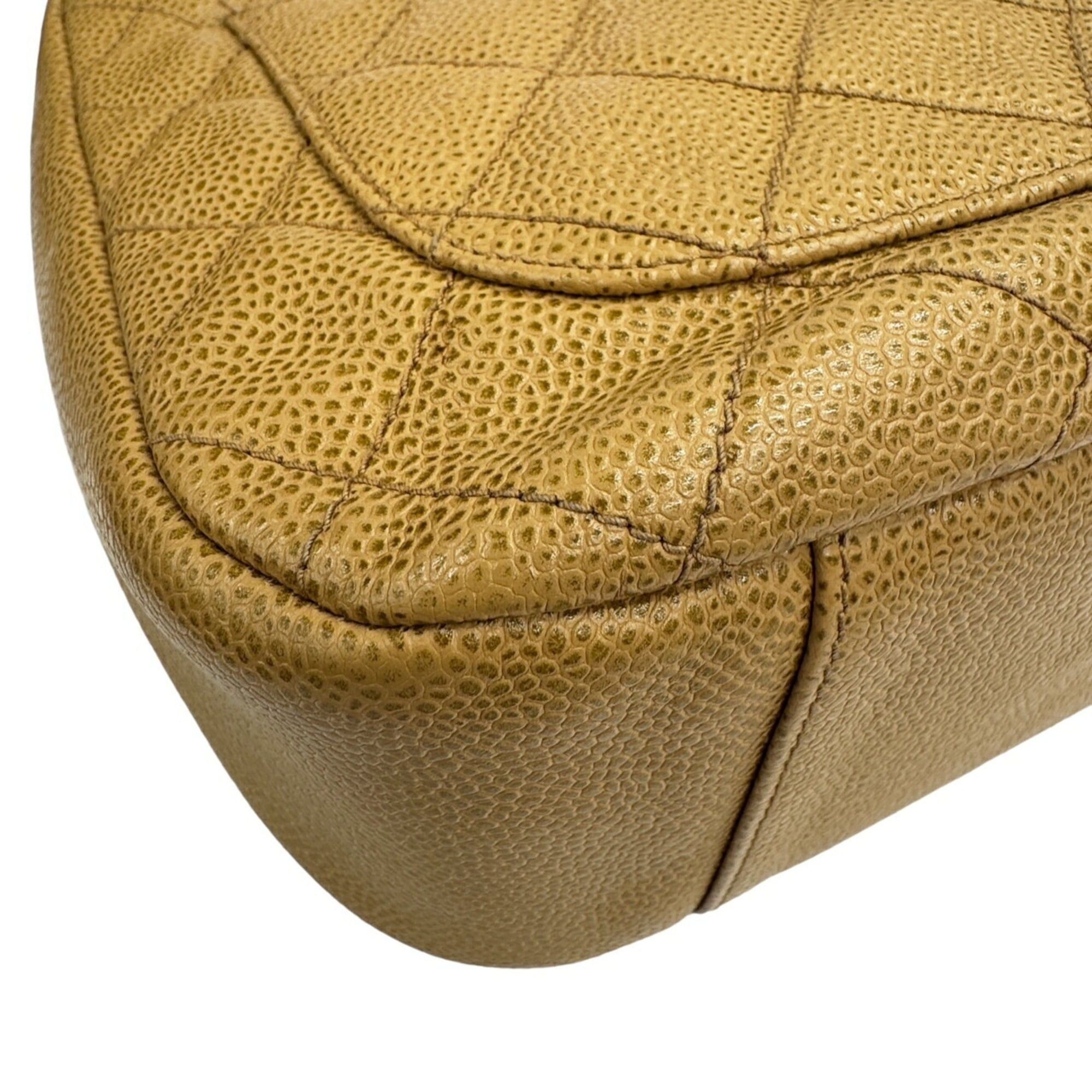 Chanel CHANEL Chain Shoulder Bag, Caviar Leather, Beige, Coco Mark Size ONE SIZE - 9 Thumbnail