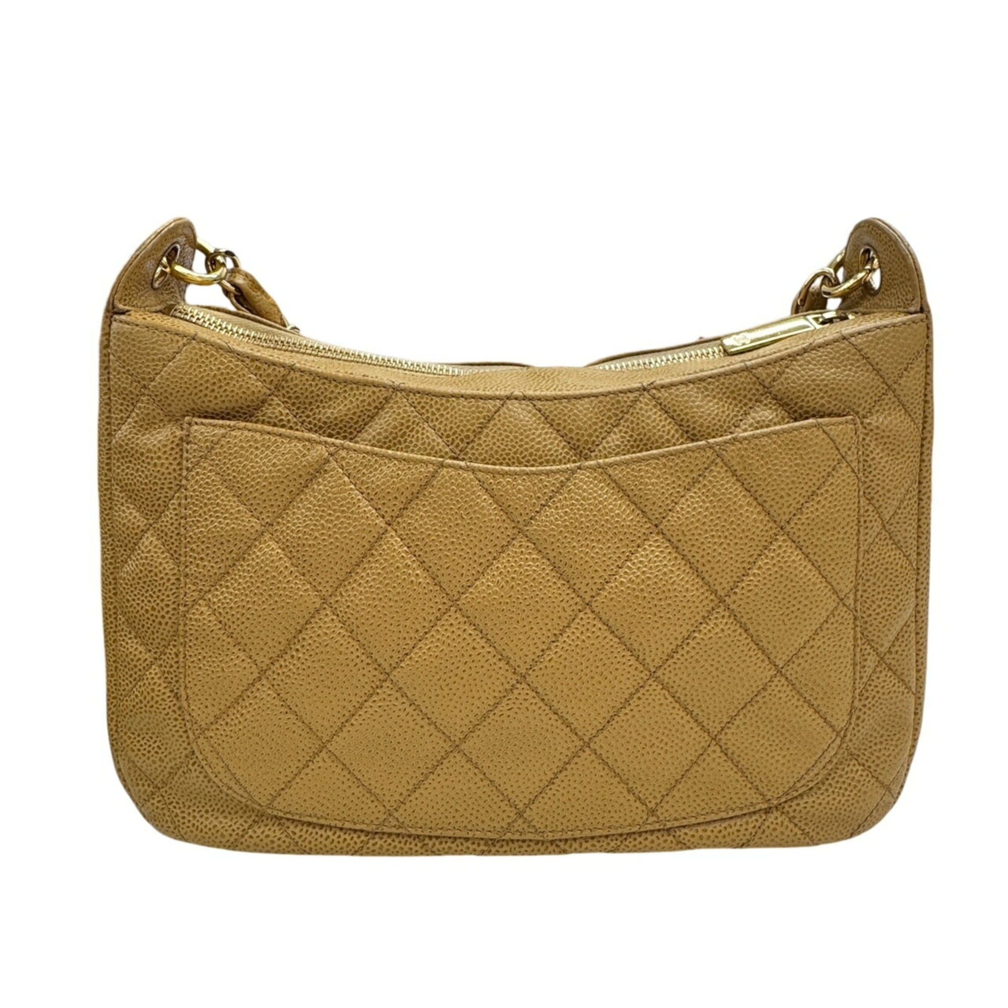 Chanel CHANEL Chain Shoulder Bag, Caviar Leather, Beige, Coco Mark Size ONE SIZE - 2 Thumbnail