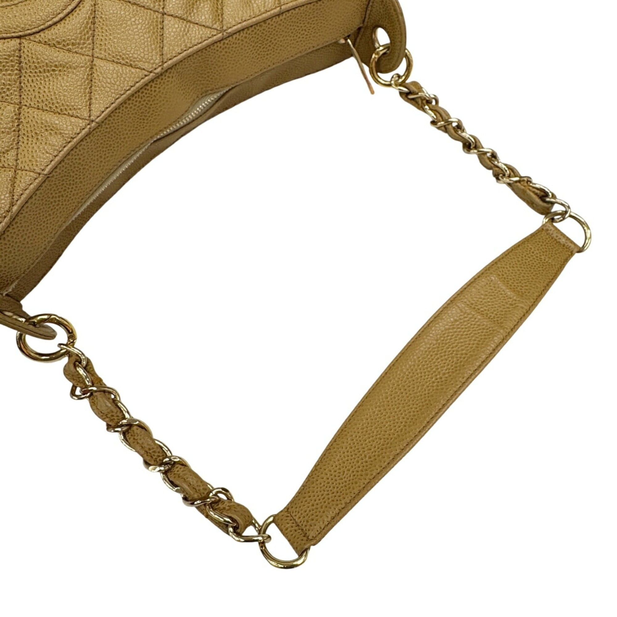 Chanel CHANEL Chain Shoulder Bag, Caviar Leather, Beige, Coco Mark Size ONE SIZE - 10 Thumbnail