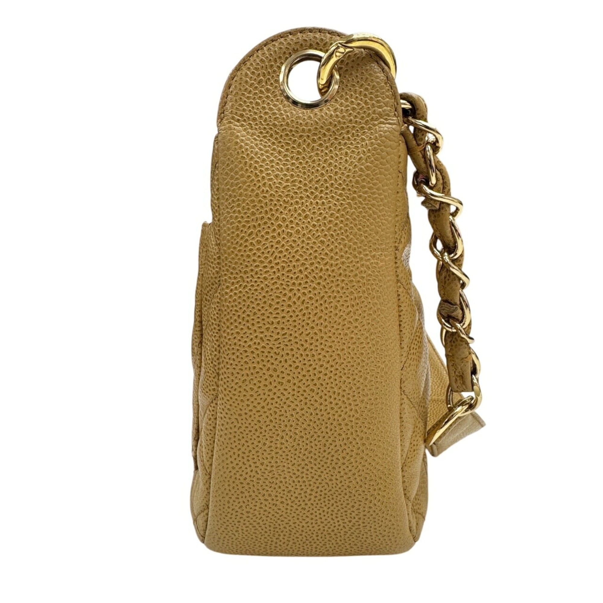 Chanel CHANEL Chain Shoulder Bag, Caviar Leather, Beige, Coco Mark Size ONE SIZE - 3 Thumbnail