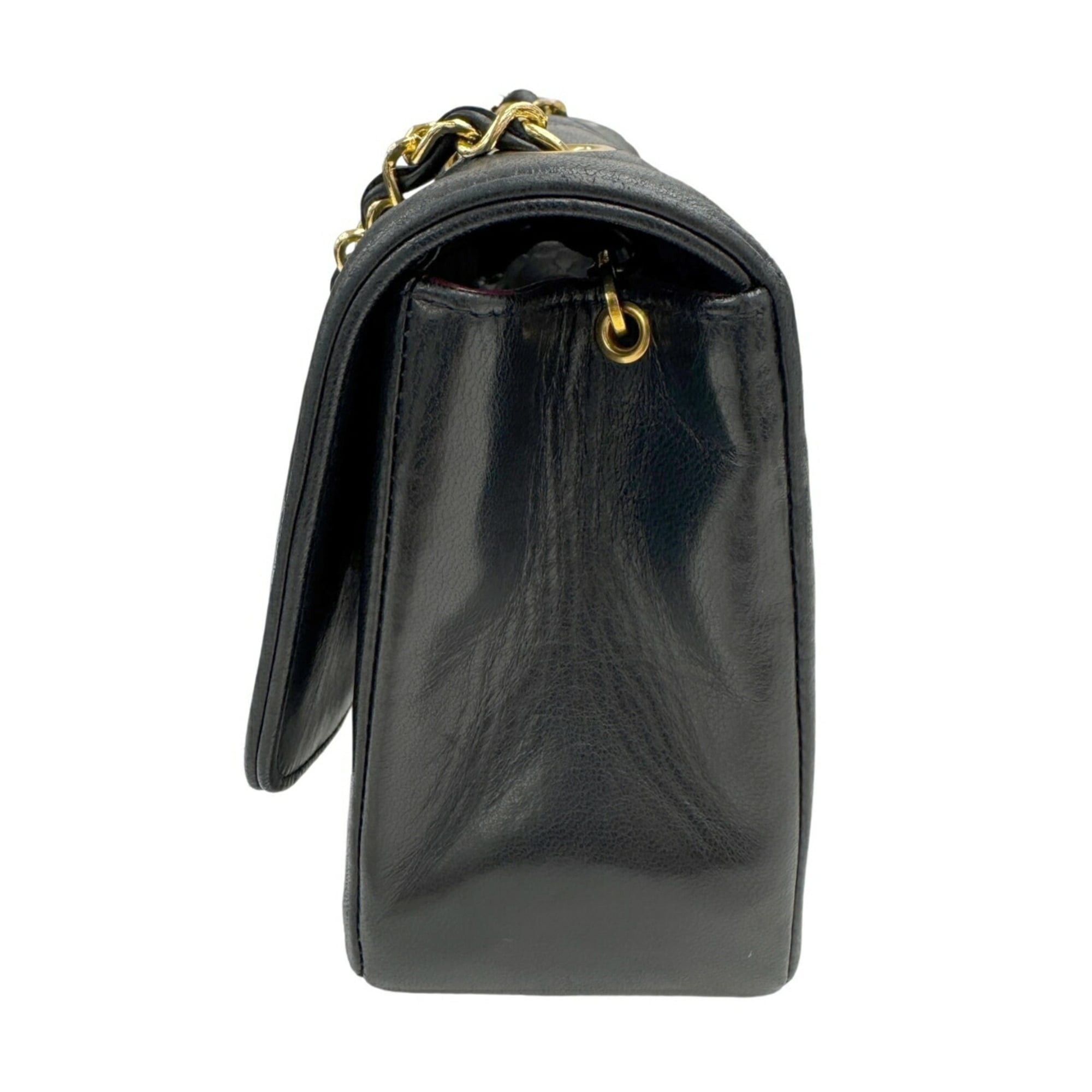 Chanel CHANEL Diana Matelasse 22 Flap Lambskin Black Coco Mark Shoulder Bag Size ONE SIZE - 4 Thumbnail