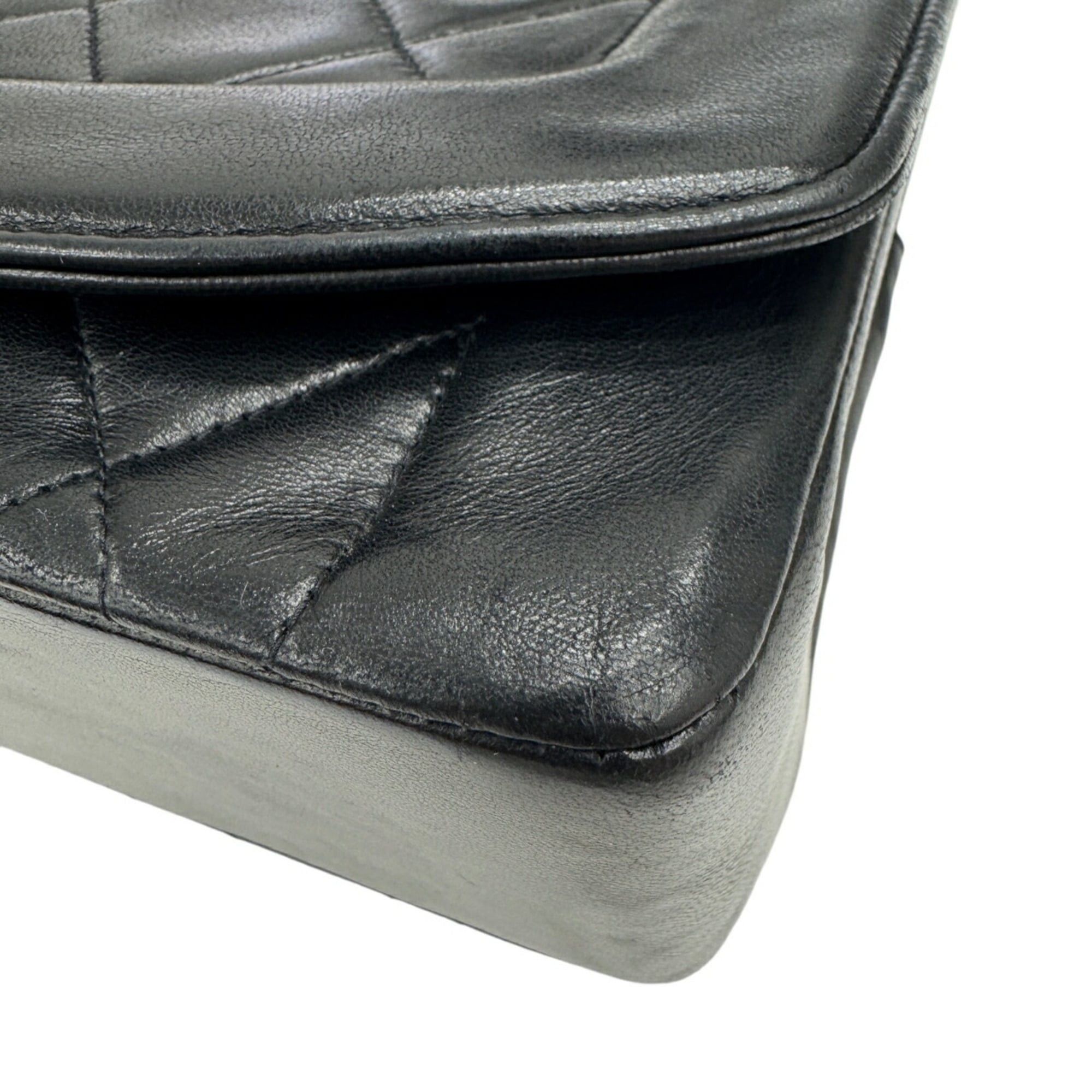 Chanel CHANEL Diana Matelasse 22 Flap Lambskin Black Coco Mark Shoulder Bag Size ONE SIZE - 7 Thumbnail