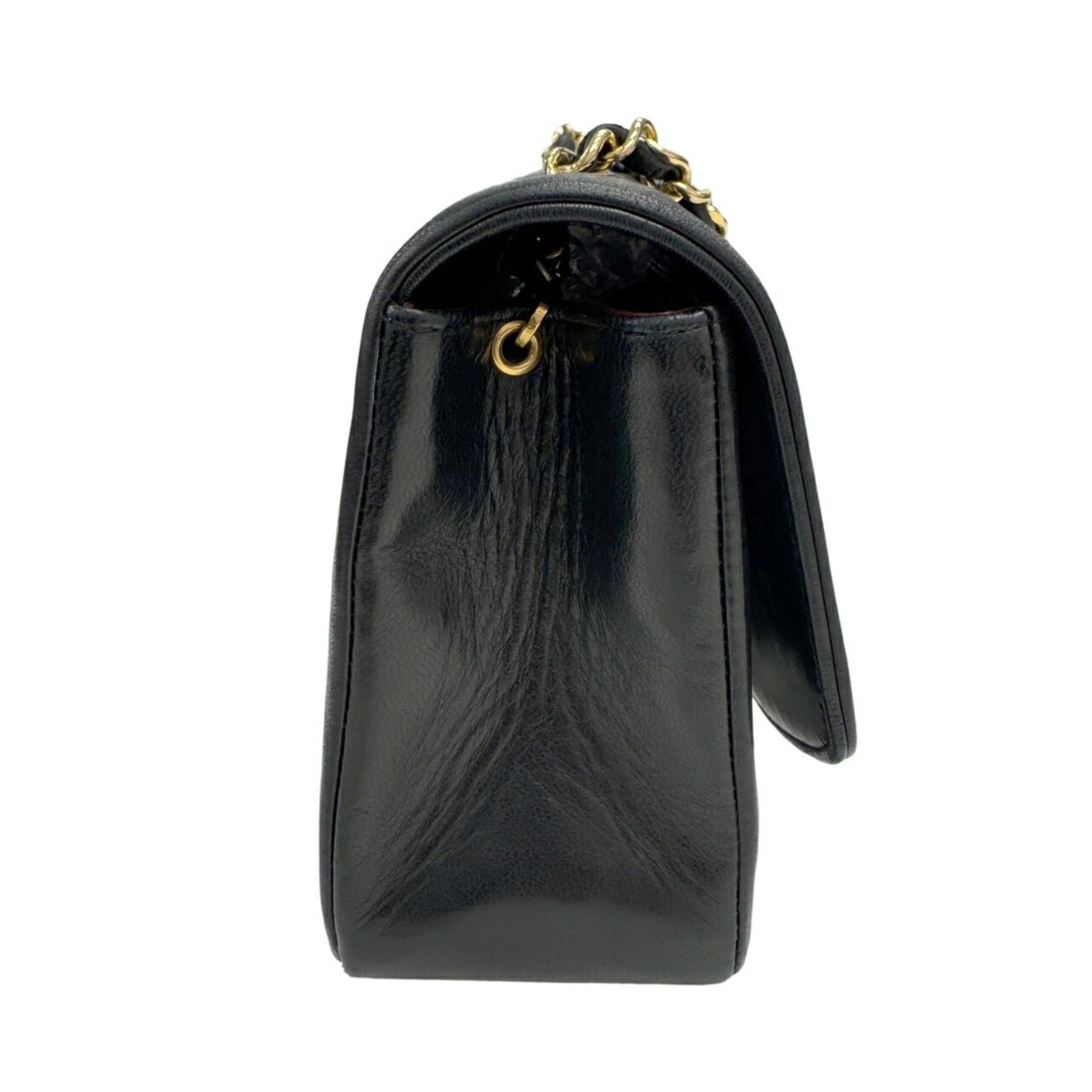 Chanel CHANEL Diana Matelasse 22 Flap Lambskin Black Coco Mark Shoulder Bag Size ONE SIZE - 3 Thumbnail