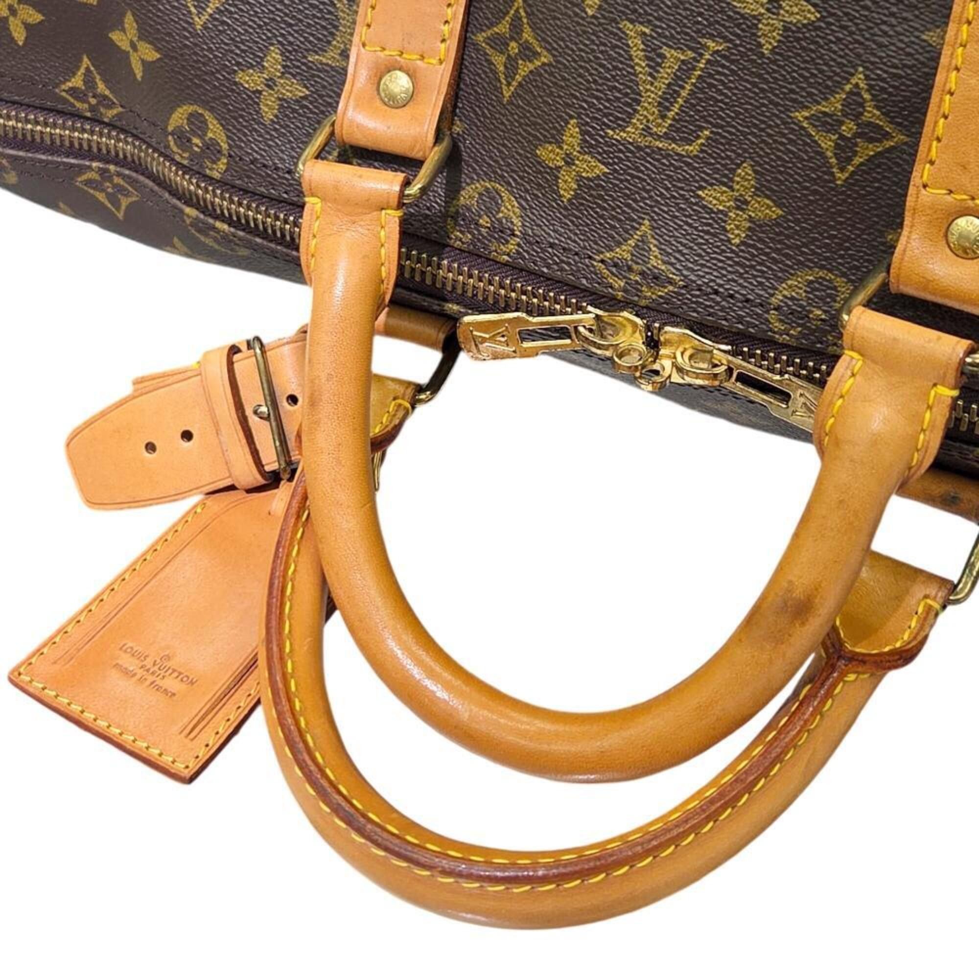 Louis Vuitton LOUIS VUITTON Keepall 55 Monogram Boston Bag M41424 VI871 Handbag for Men and Women Size ONE SIZE - 11 Thumbnail