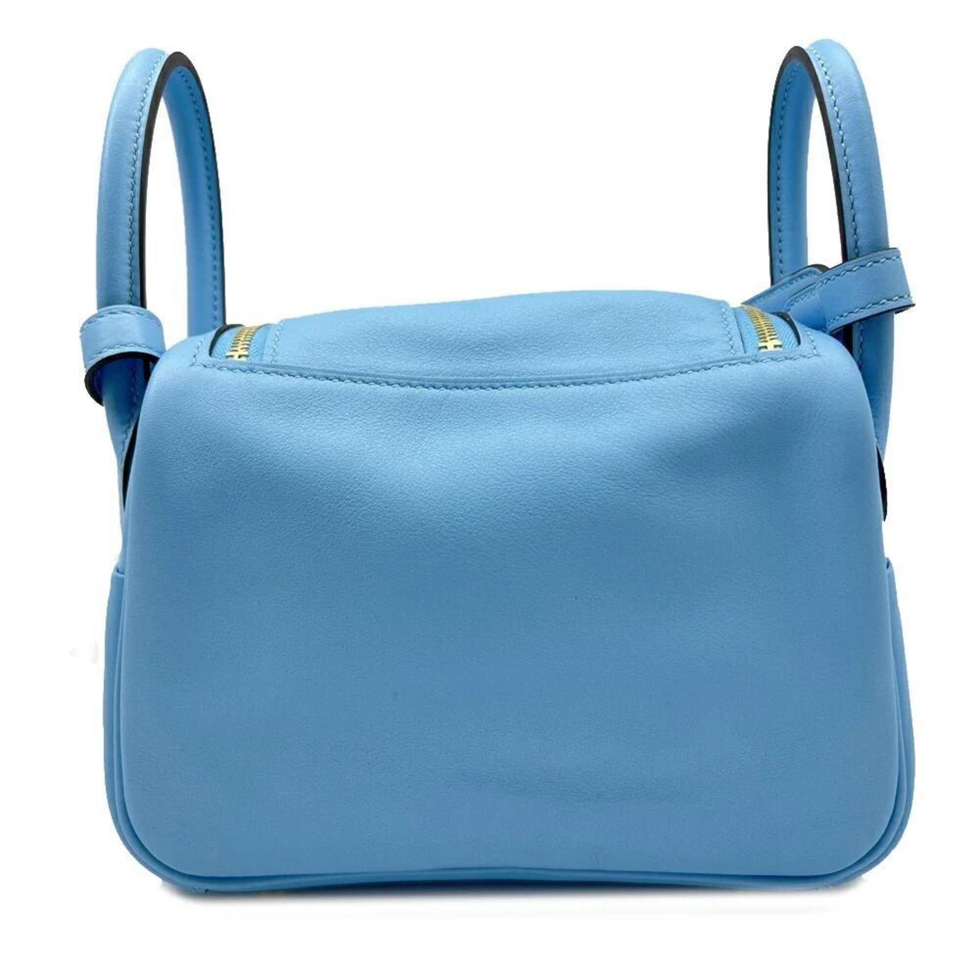 Hermes HERMES Mini Lindy Swift Blue Aztec Tote Bag Shoulder MINI Women's Men's Size ONE SIZE - 2 Thumbnail