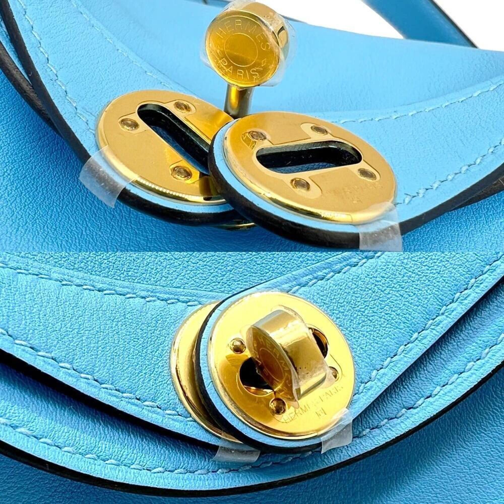 Hermes HERMES Mini Lindy Swift Blue Aztec Tote Bag Shoulder MINI Women's Men's Size ONE SIZE - 5 Thumbnail