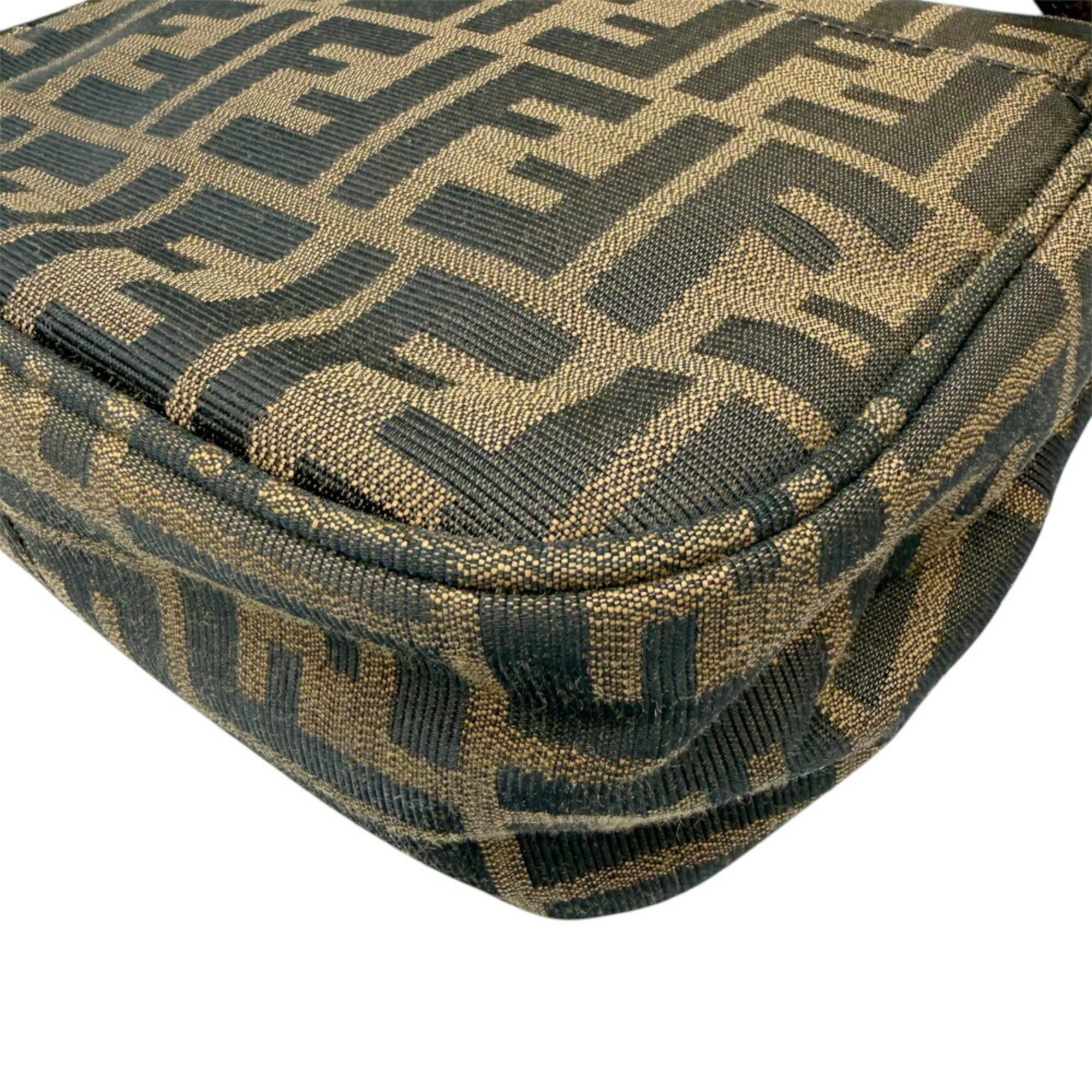 Fendi FENDI Zucca Shoulder Bag, Brown Canvas Leather, Women's Size ONE SIZE - 7 Thumbnail