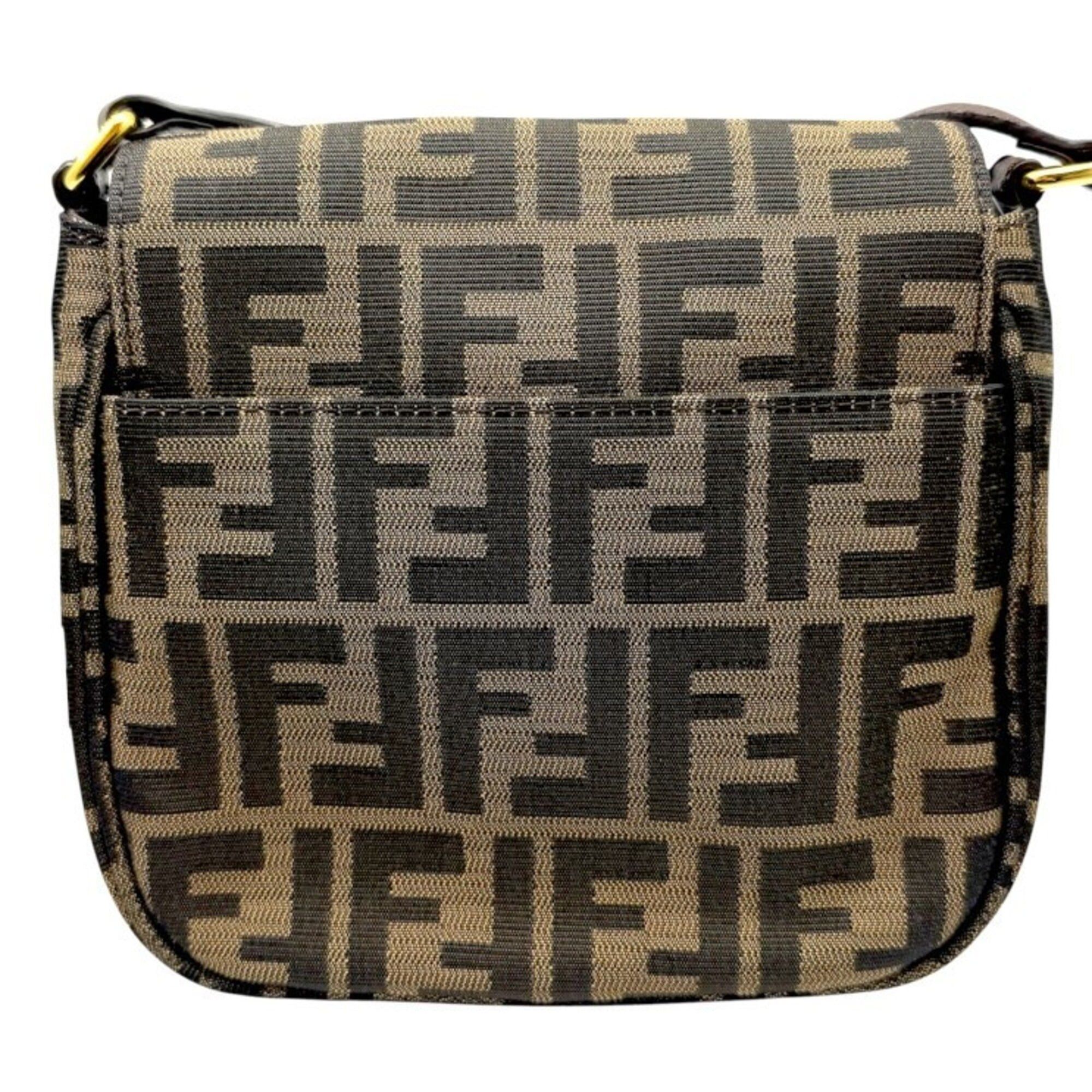 Fendi FENDI Zucca Shoulder Bag, Brown Canvas Leather, Women's Size ONE SIZE - 2 Thumbnail