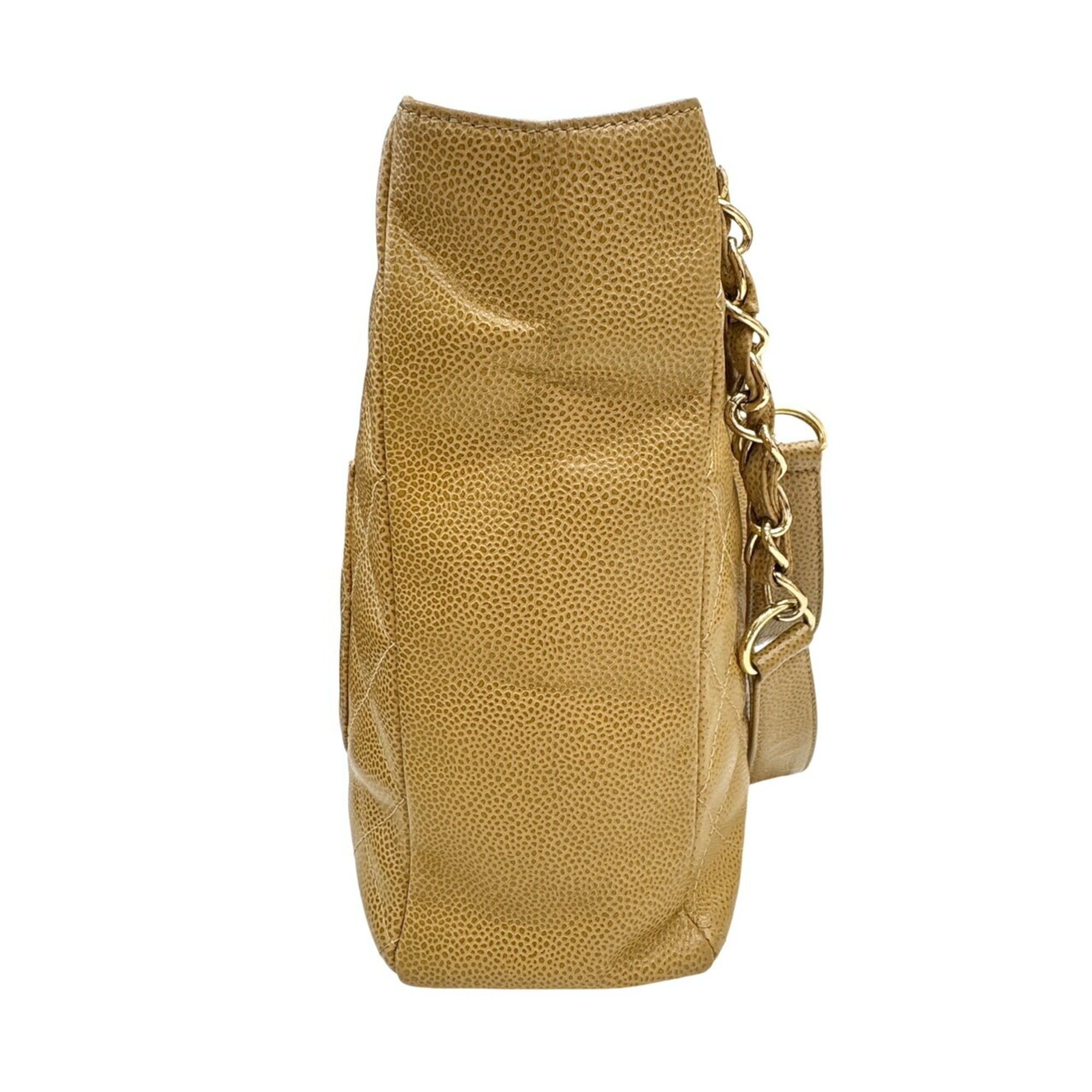 Chanel CHANEL PST Chain Tote, Caviar Leather, Beige, Tote Bag, Petite Size ONE SIZE - 3 Thumbnail