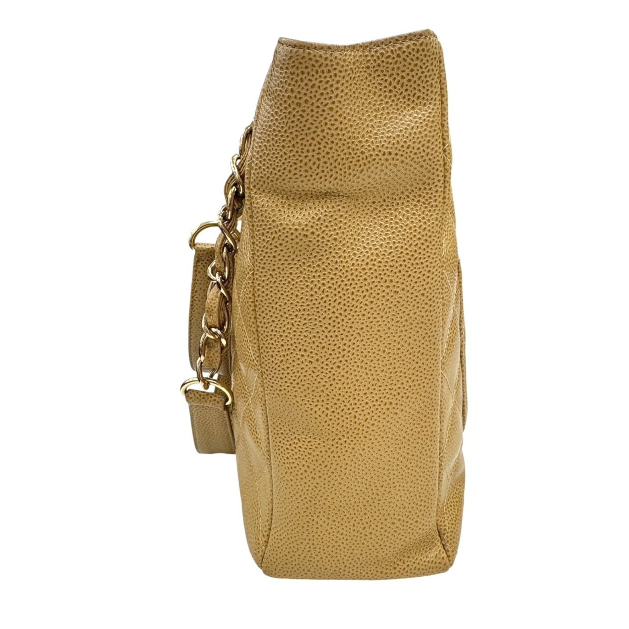 Chanel CHANEL PST Chain Tote, Caviar Leather, Beige, Tote Bag, Petite Size ONE SIZE - 4 Thumbnail