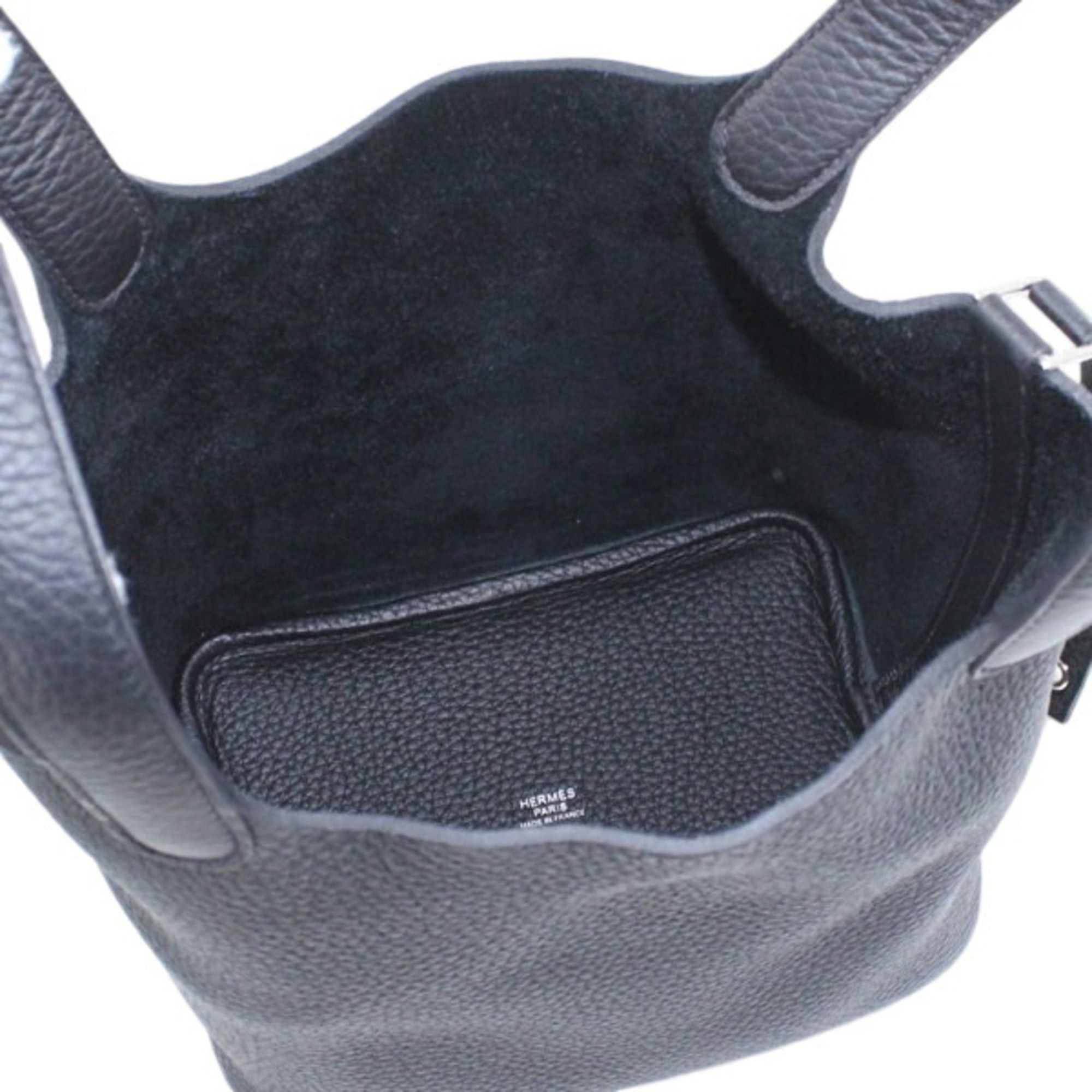 Hermes Hermes Picotin Lock PM 18 Handbag, Black, Taurillon Clemence Leather, HERMES Tote Bag, Women's T6165 Size ONE SIZE - 7 Thumbnail