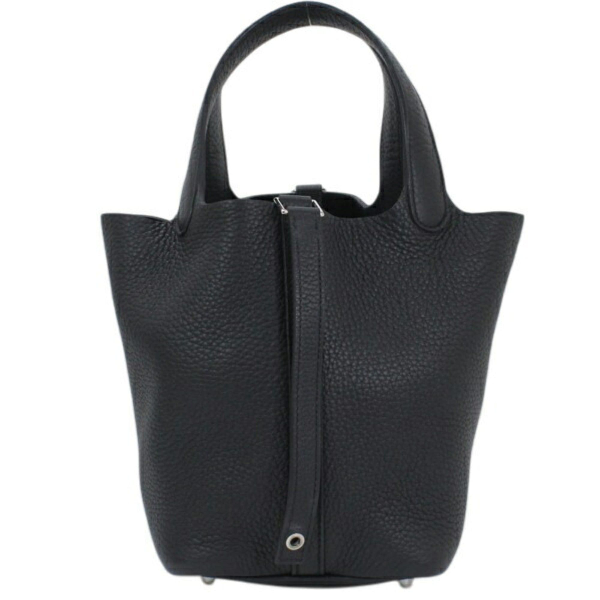 Hermes Hermes Picotin Lock PM 18 Handbag, Black, Taurillon Clemence Leather, HERMES Tote Bag, Women's T6165 Size ONE SIZE - 2 Thumbnail